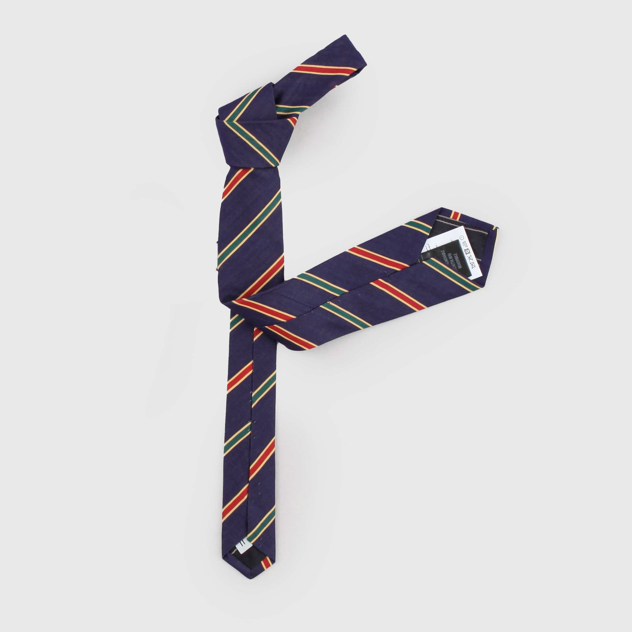 Cravatta Blu a Righe Oblique Verde e Bordeaux By ETRO