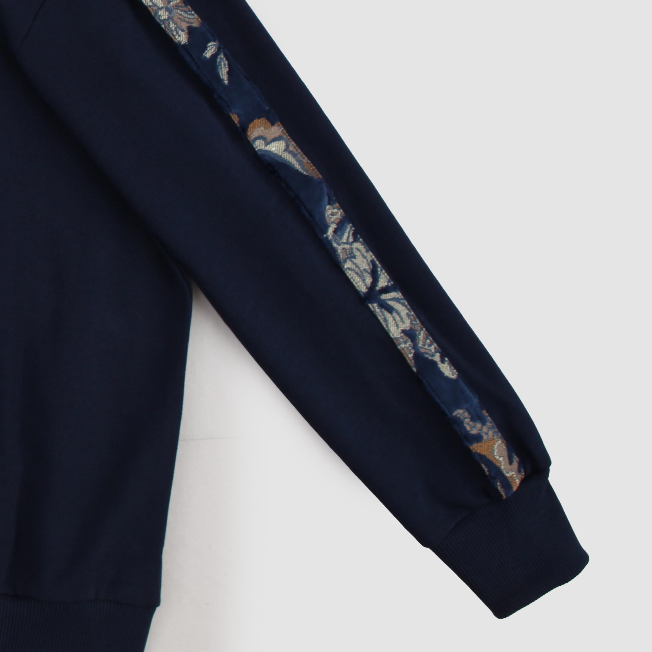 Blue Hooded Sweatshirt with Damascata Print By ETRO