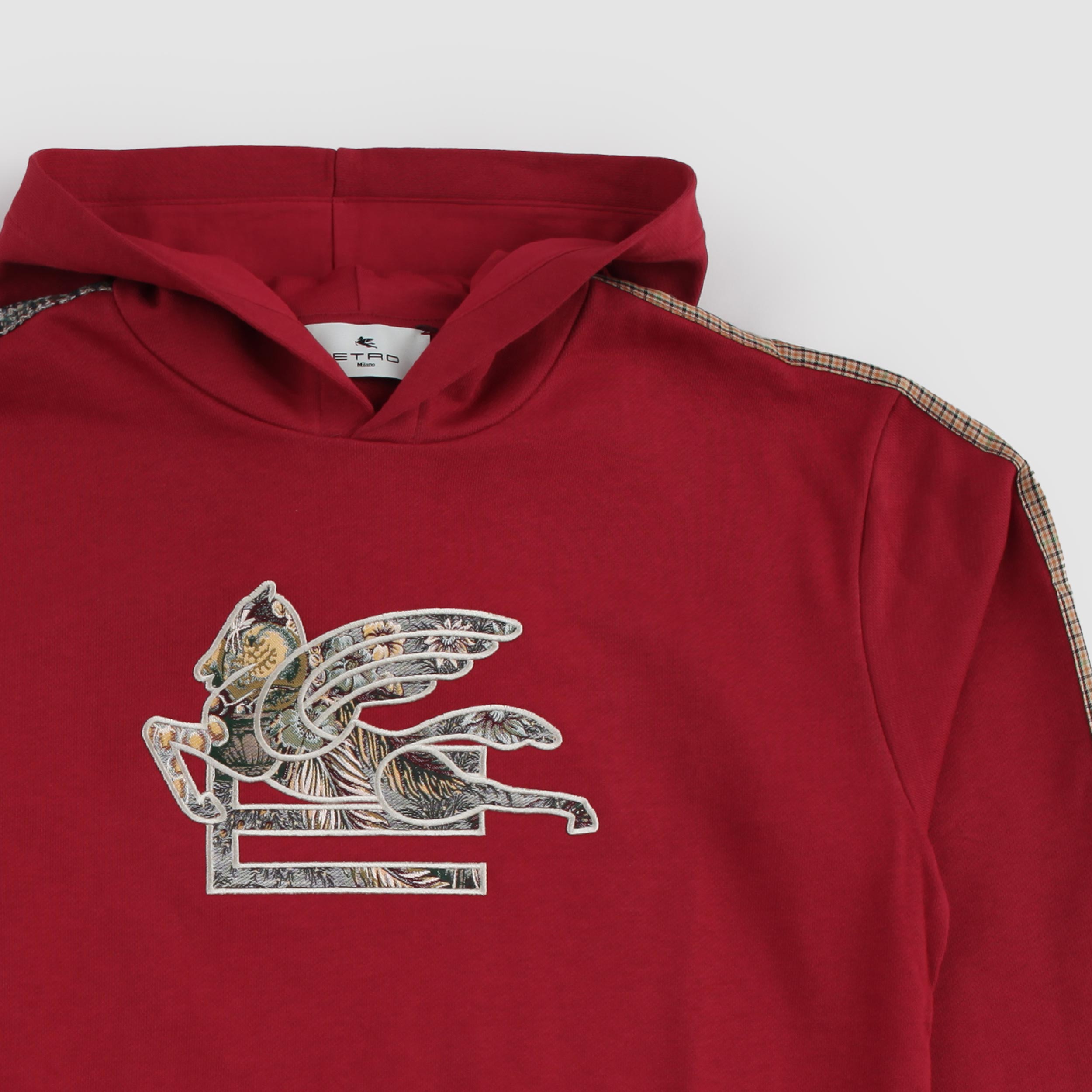 Felpa Bordeaux con Cappuccio e Dettagli Damascati By ETRO