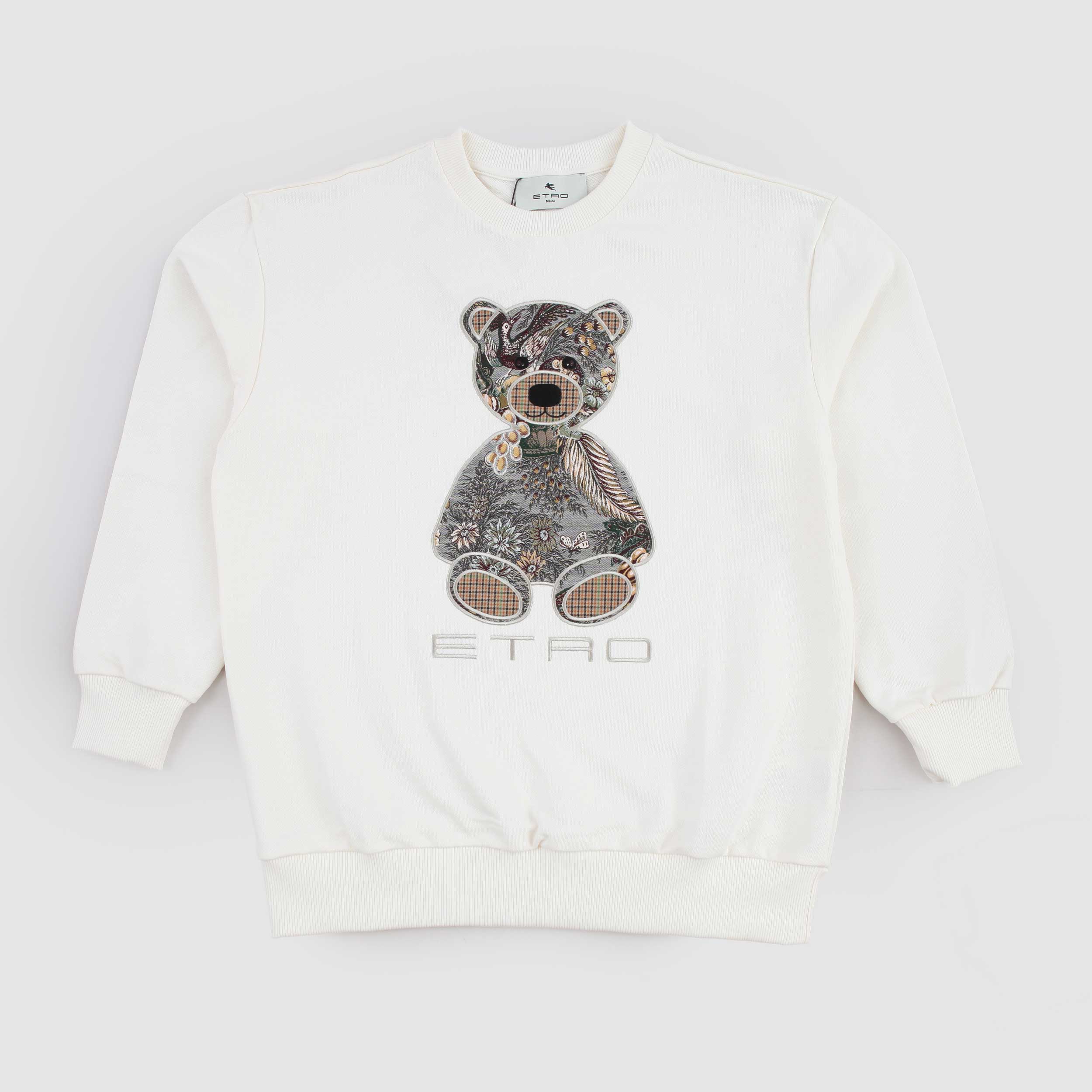 Felpa Panna in Tessuto Oxford con Ricamo By ETRO