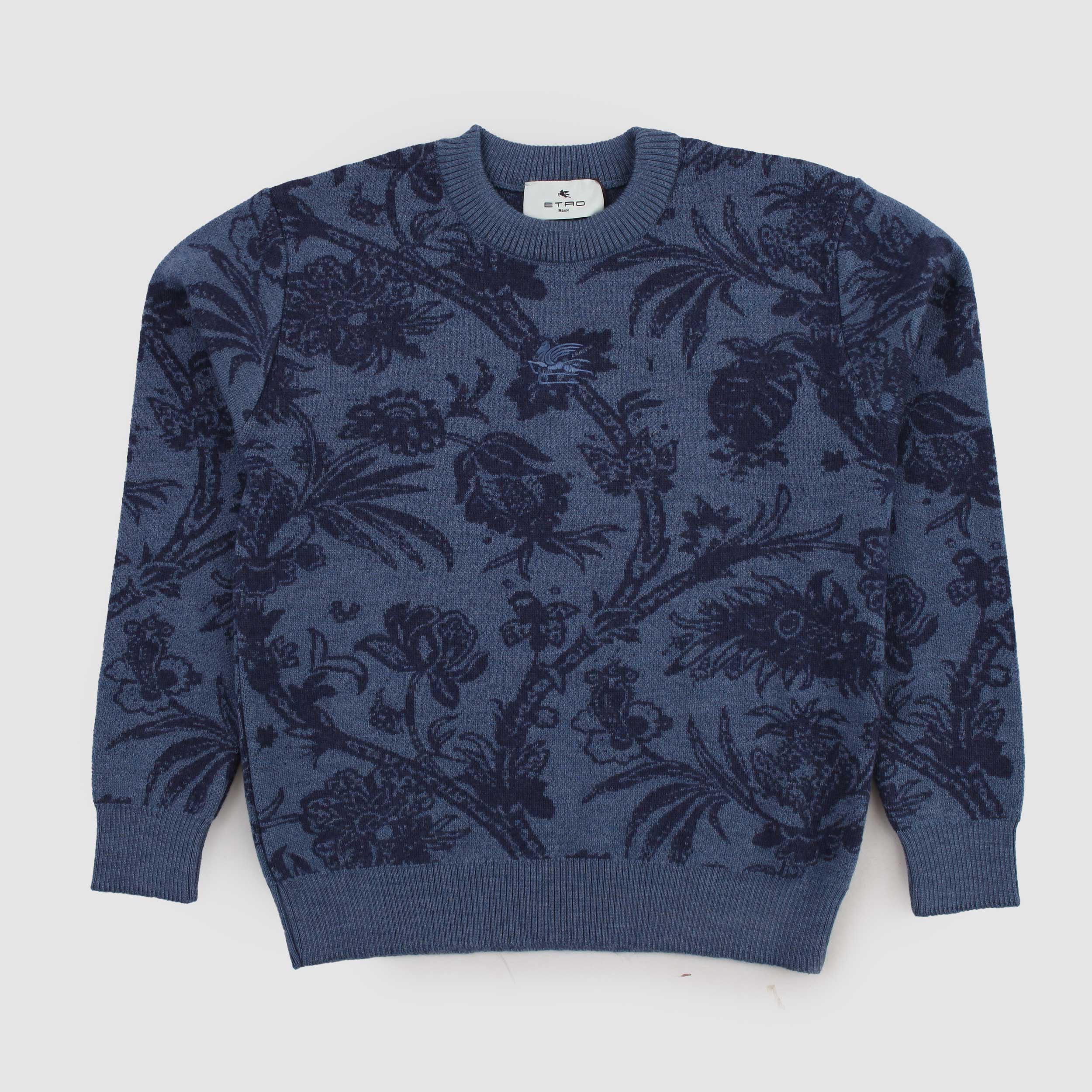 Maglioncino Azzurro con Disegni Floreali By ETRO