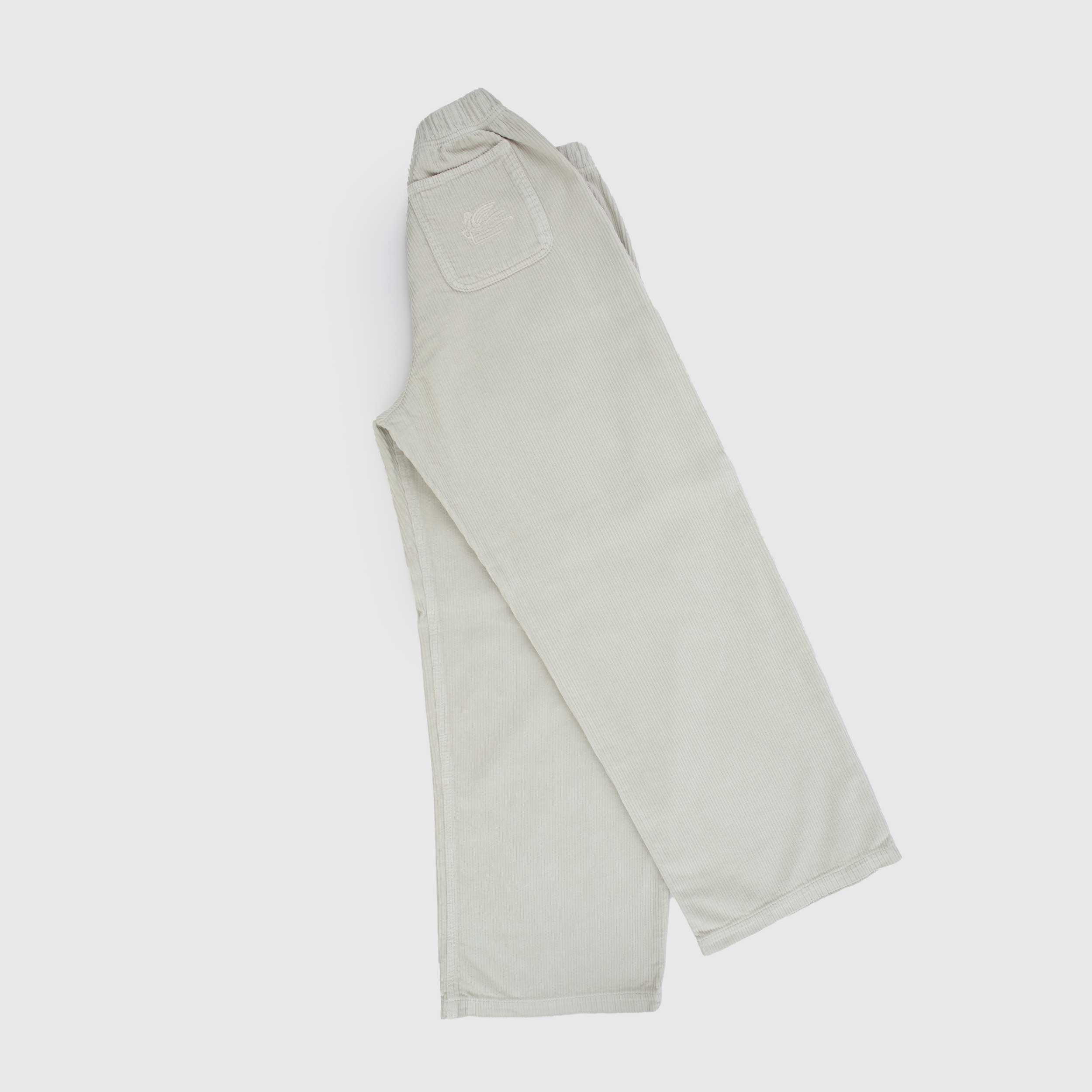 Pantalone Beige di Velluto a Coste con Ricamo Firmato ETRO