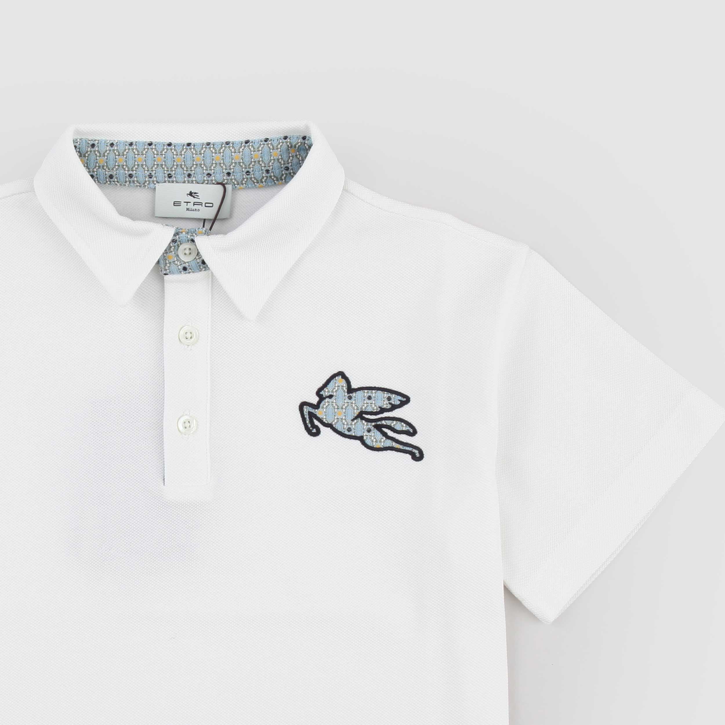 Polo Bianca a Tre Bottoni Firmata ETRO