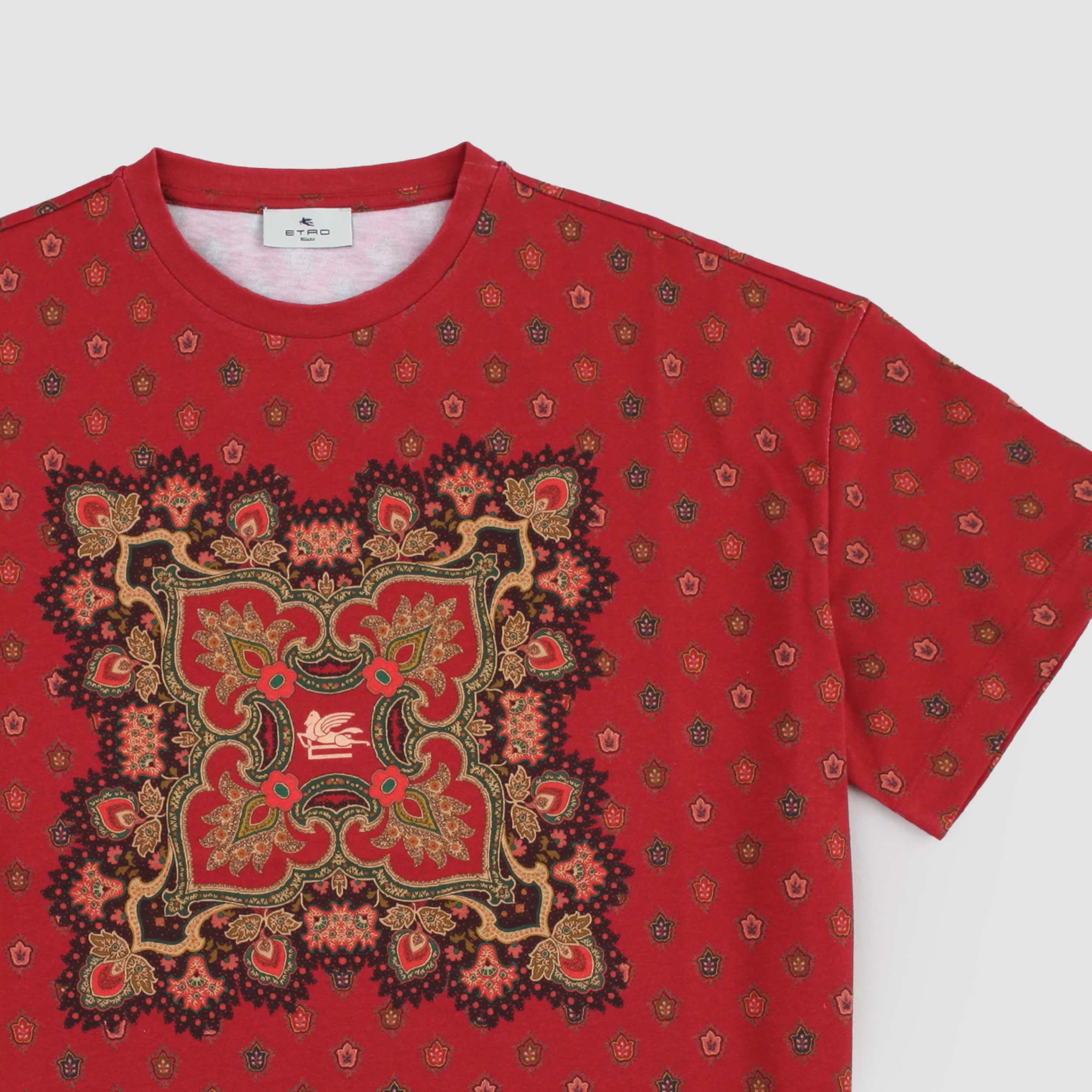 ETRO Signed Boys Print Bordeaux T-shirt