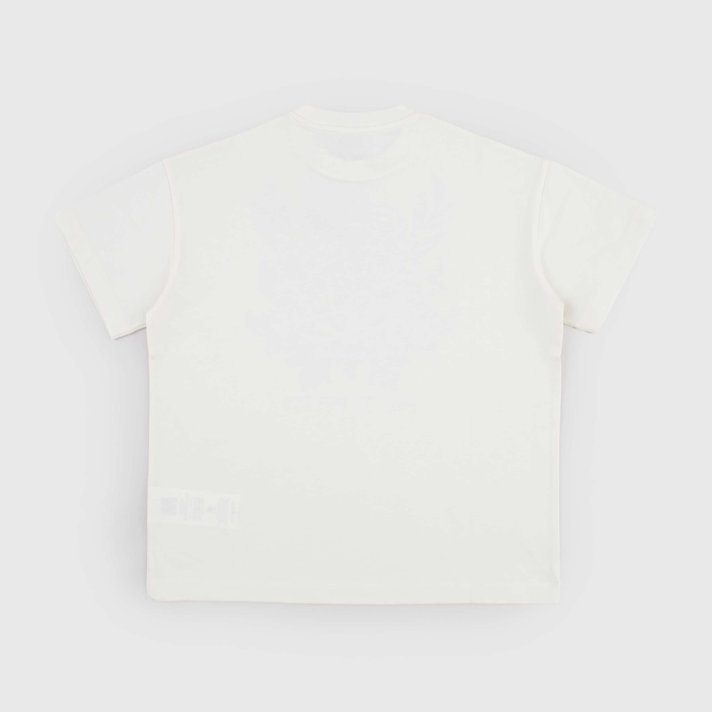 T-shirt Crema con Stampa Azzurra Firmata ETRO