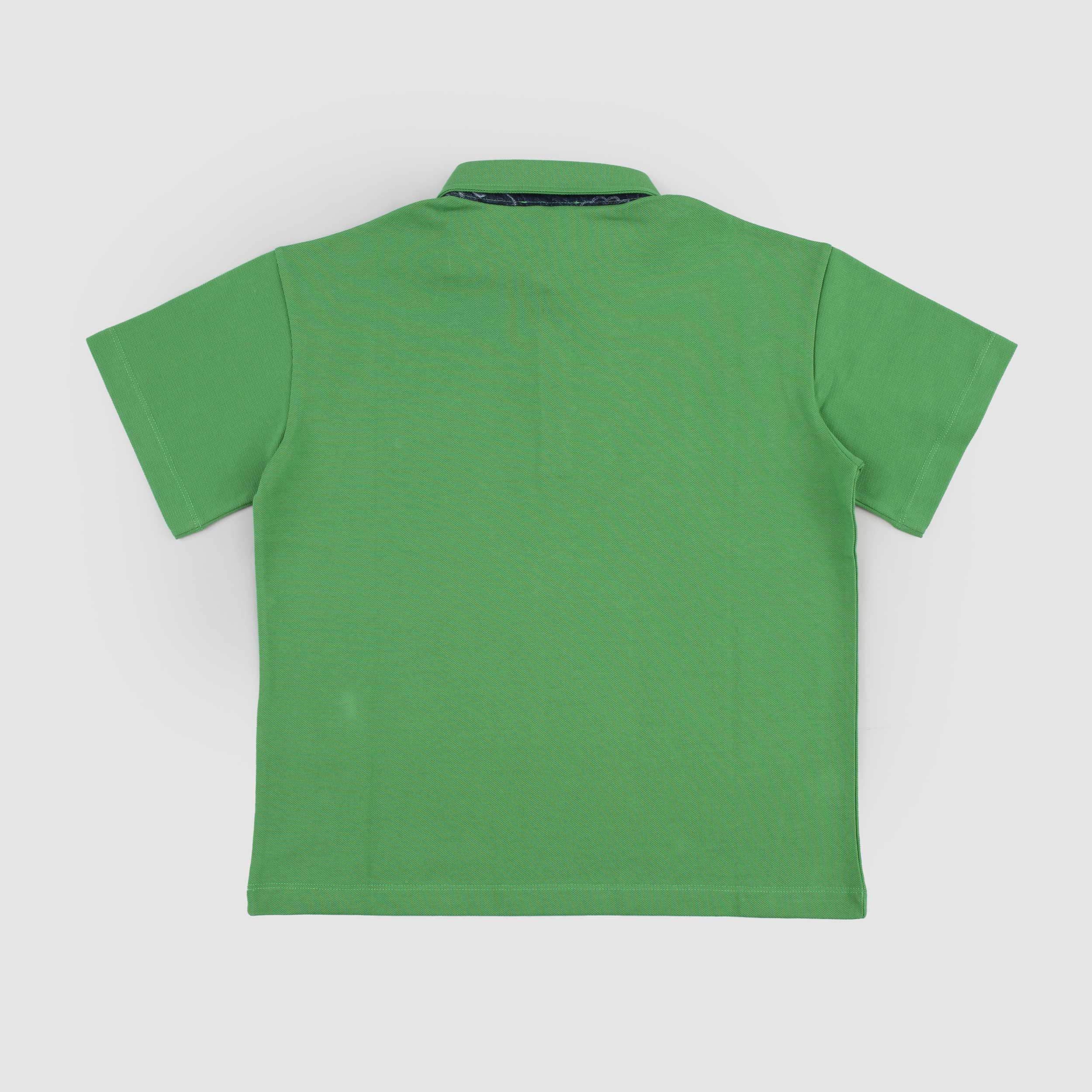 Polo Verde con Logo Iconico in Blu Firmata ETRO