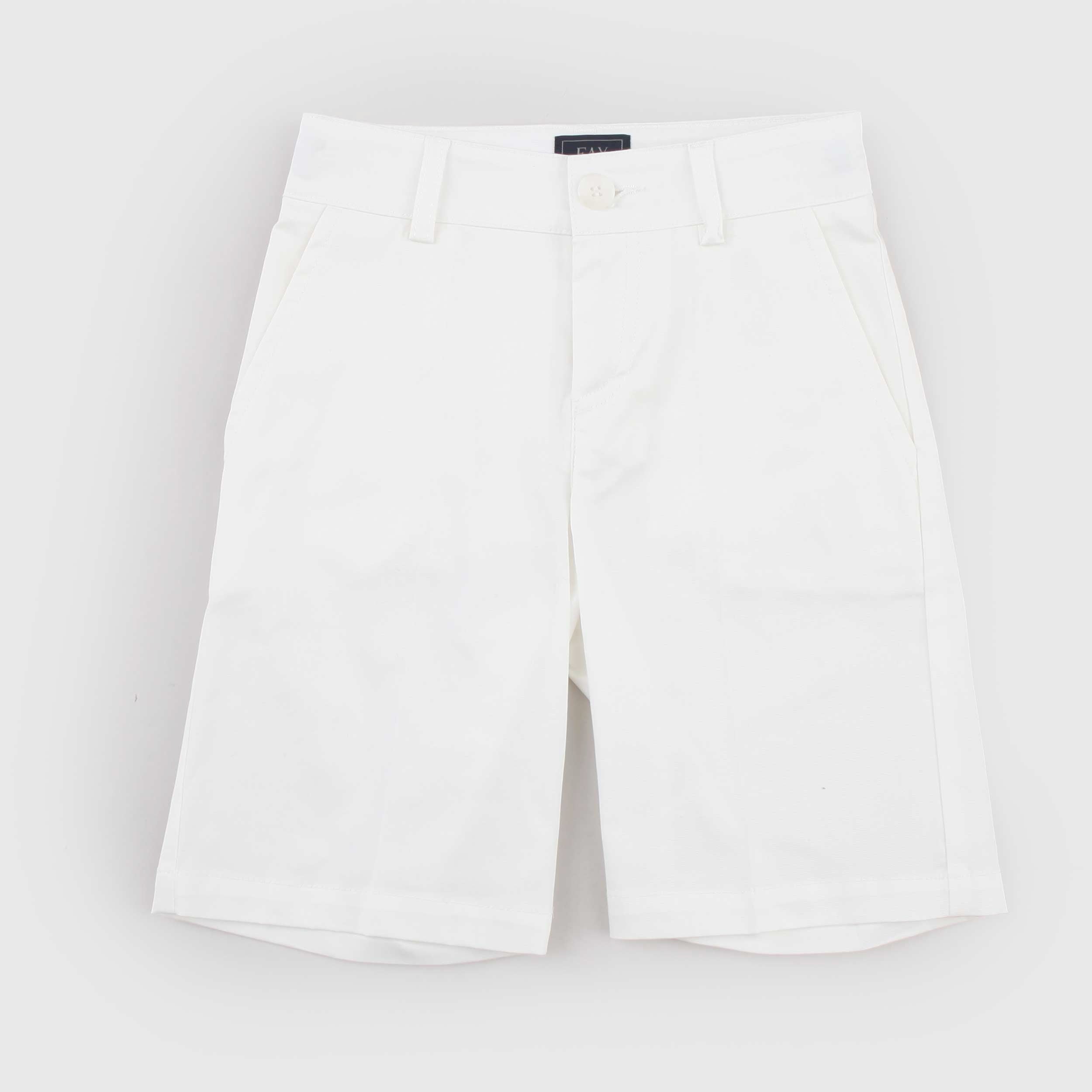 Bermuda Bianco con Tasche Oblique Firmato FAY JUNIOR