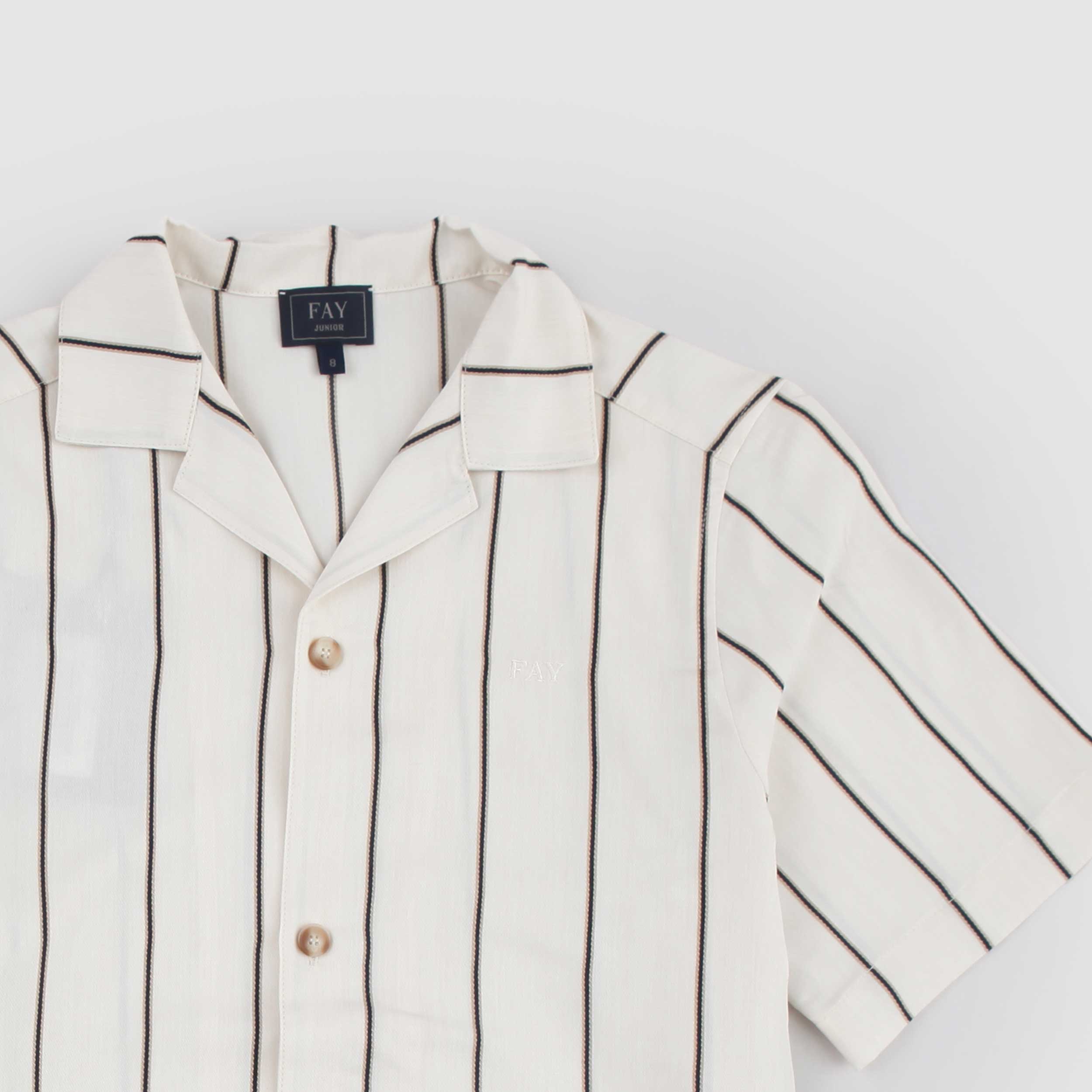 Camicia Beige e Nera Firmata FAY JUNIOR