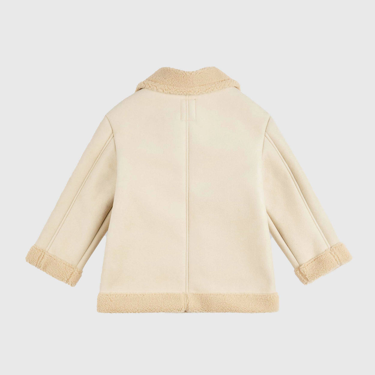 Giacca Doppiopetto Beige Effetto Shearling per Ragazza FAY JUNIOR