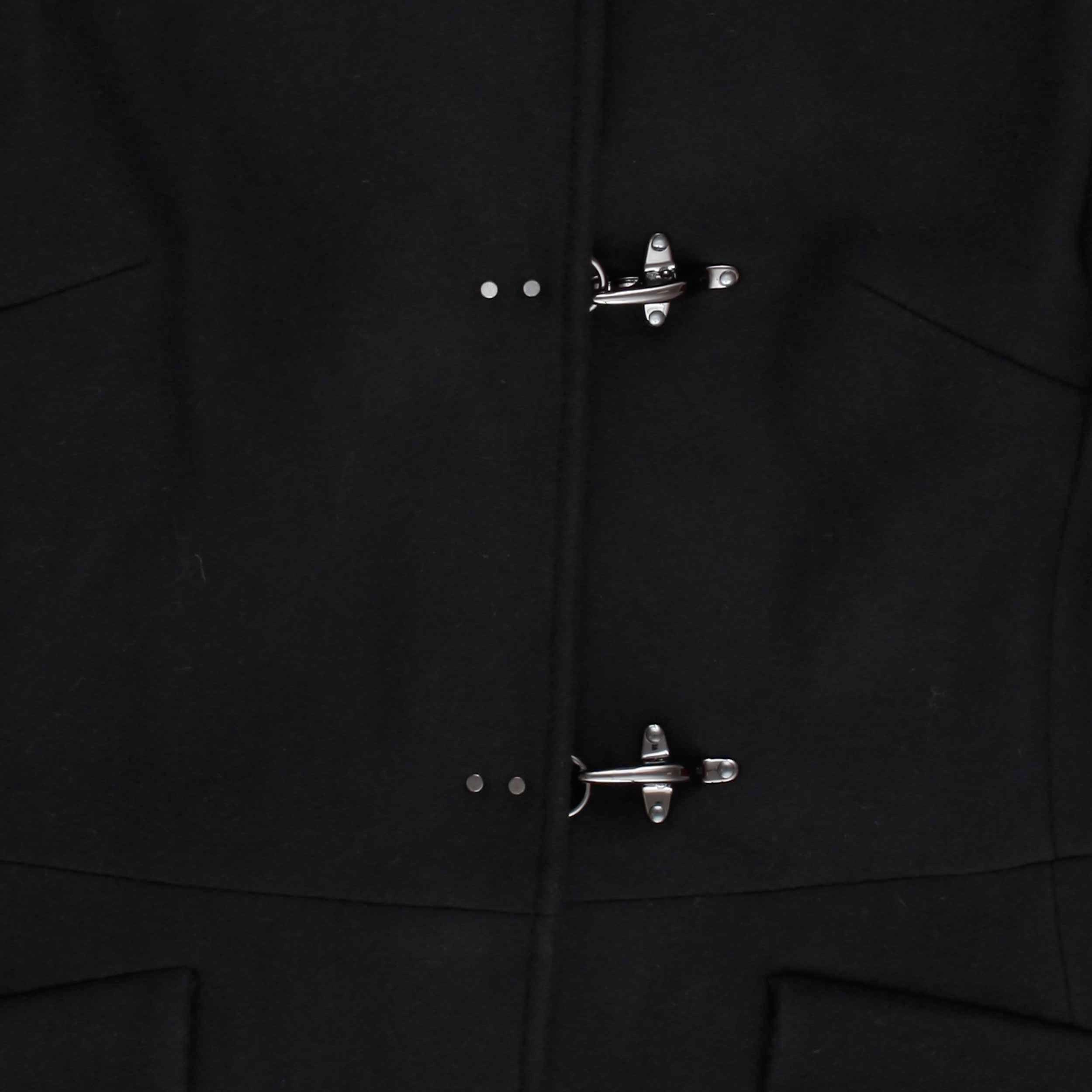 Cappotto Nero Con Moschettoni Firmato FAY JUNIOR