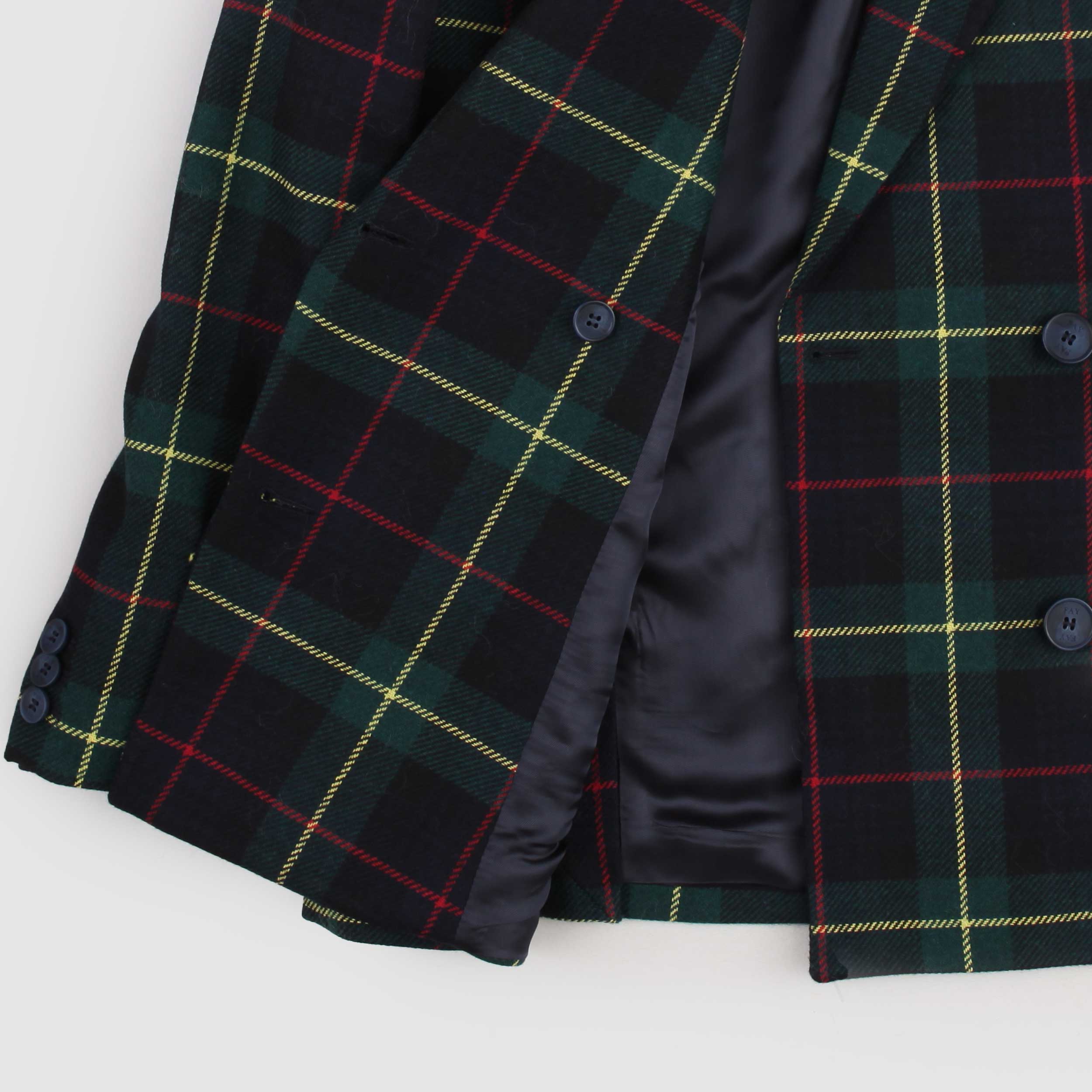 Scottish Green and Blue Check Jacket for Girls By FAY JUNIOR