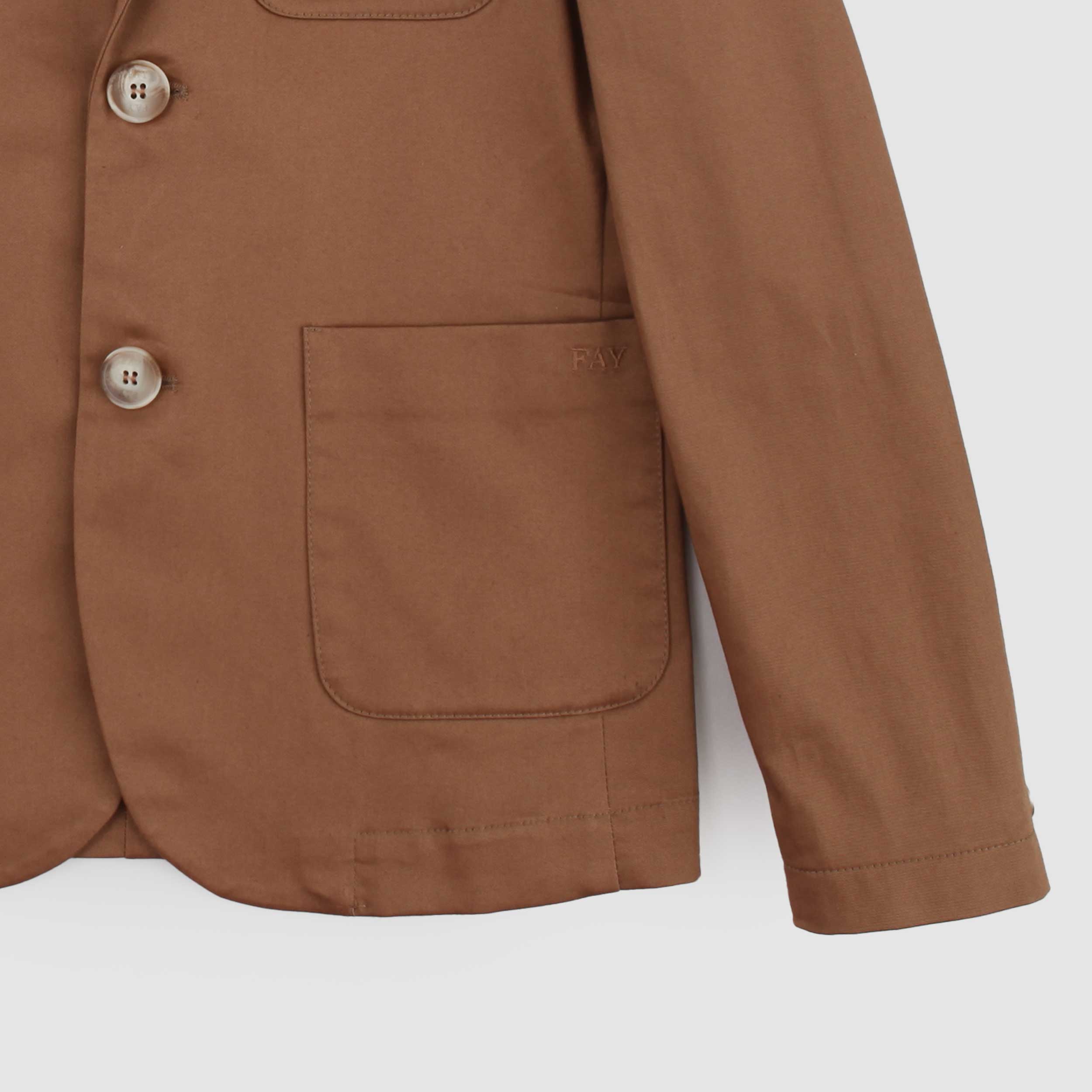 Giacca Color Cammello con due Bottoni Firmata FAY JUNIOR