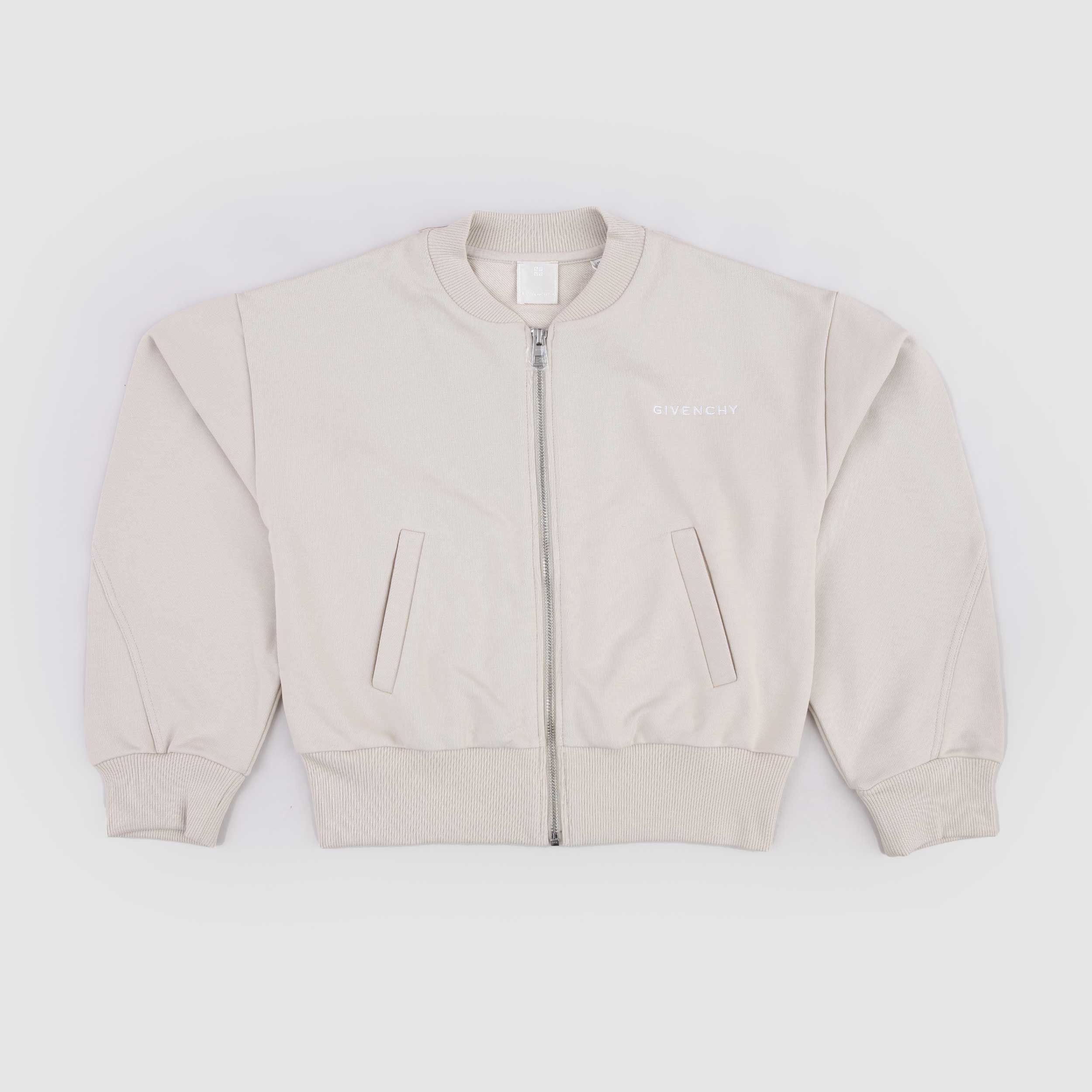 Felpa Beige con Dettagli a Coste Firmata GIVENCHY