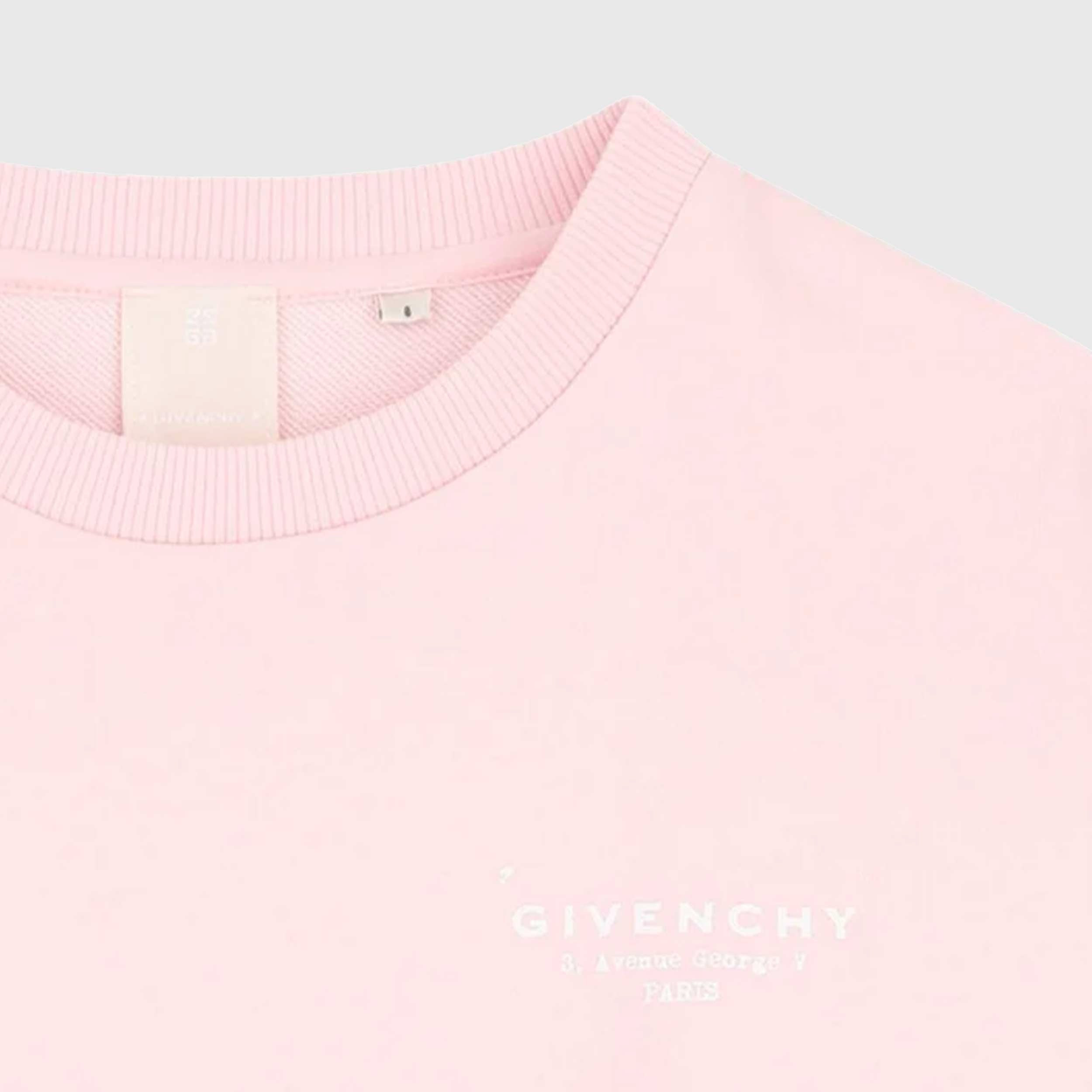 Pink Sweatshirt with White Lettering by GIVENCHY