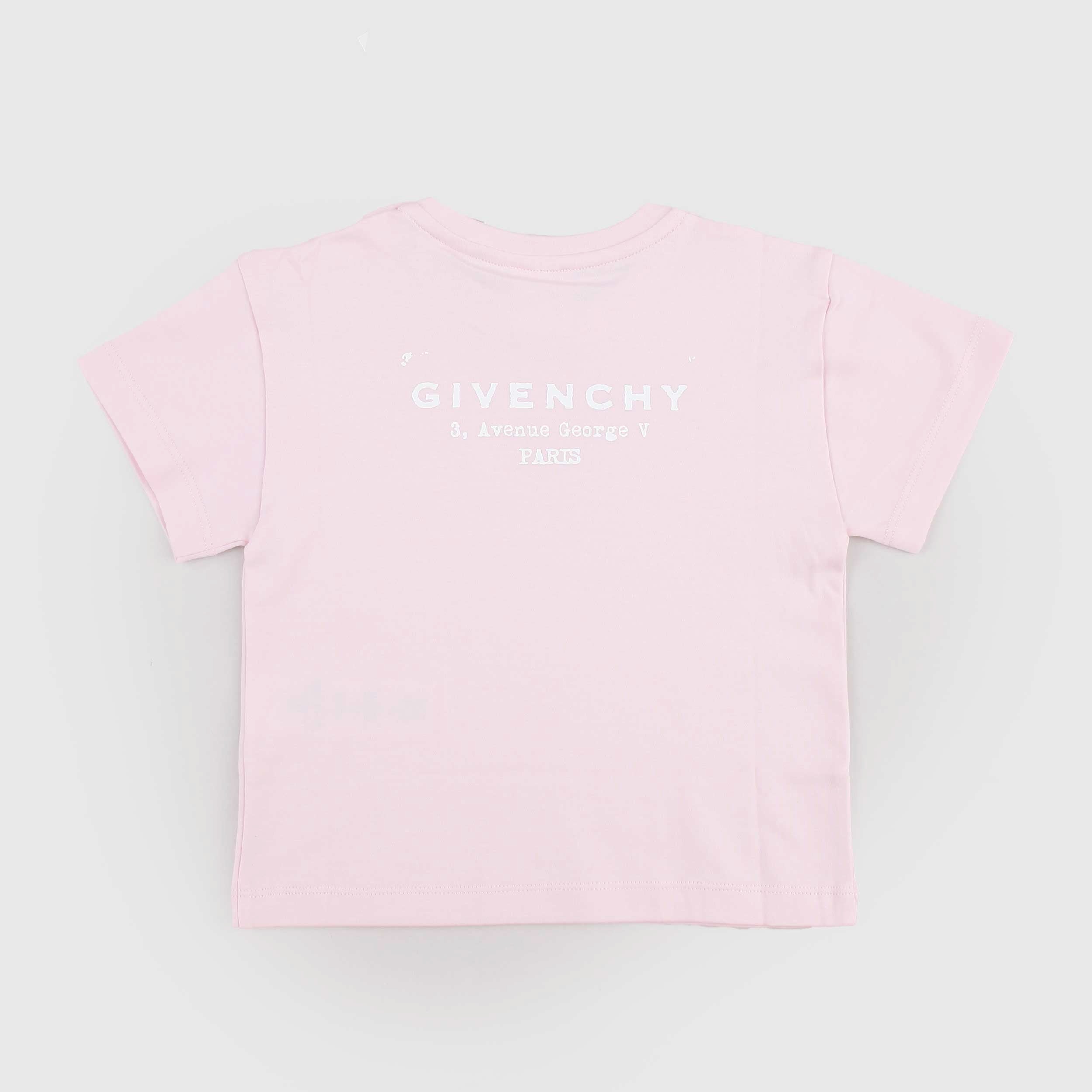 T-shirt Rosa con Apertura a Bottoni Firmata GIVENCHY