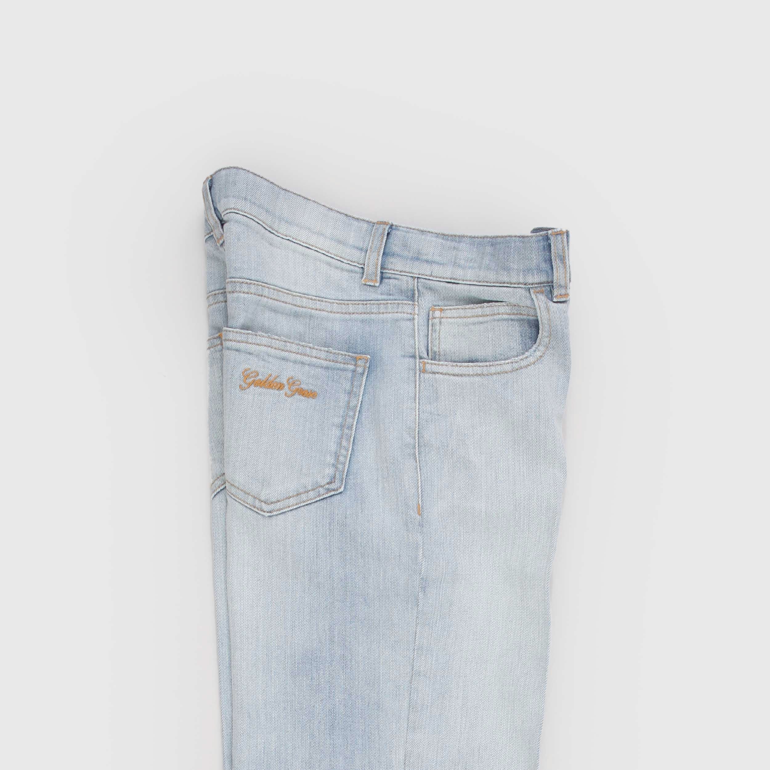 Jeans in Denim Slavato Chiaro Firmato GOLDEN GOOSE