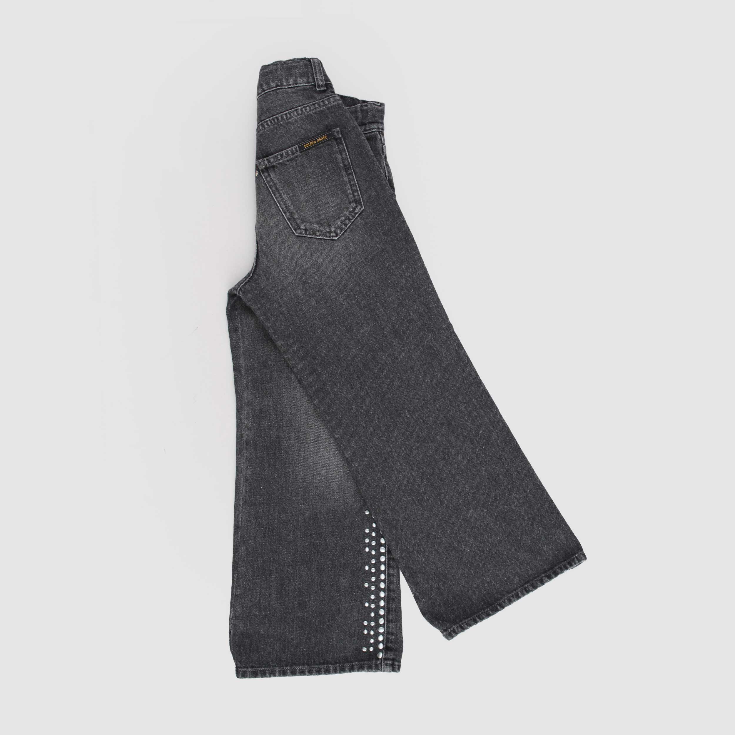 Jeans Nero Cinque Tasche per Bambini by GOLDEN GOOSE