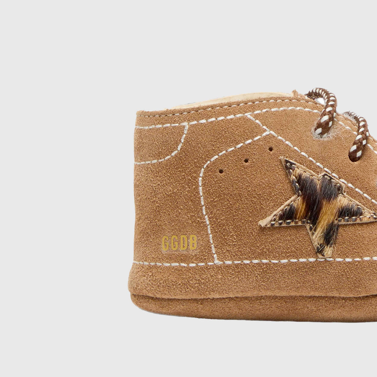 Golden GOOSE Brown Spotted Star Sneakers for Newborn