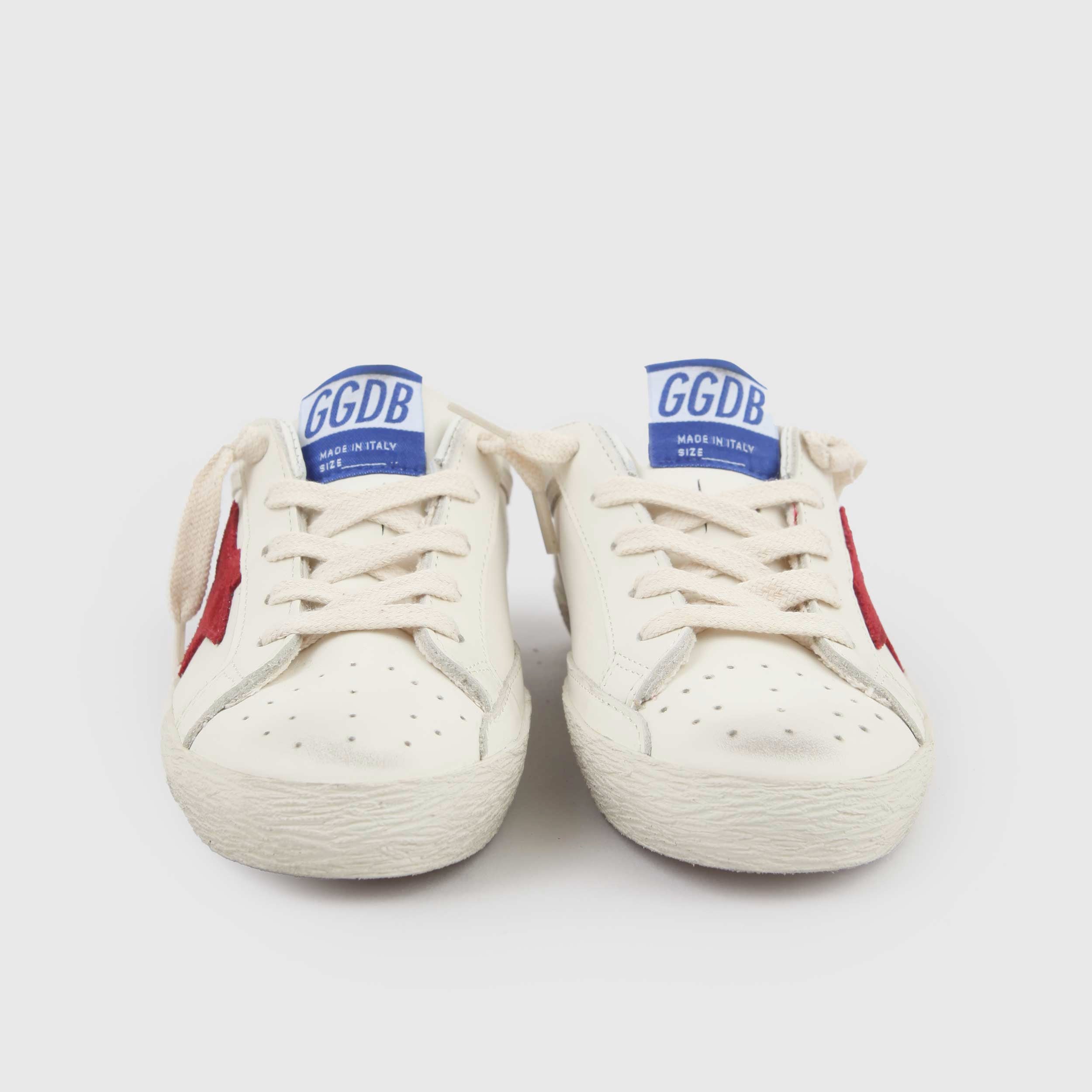 Sneakers Bianche SStar con Stella Rossa Firmate GOLDEN GOOSE