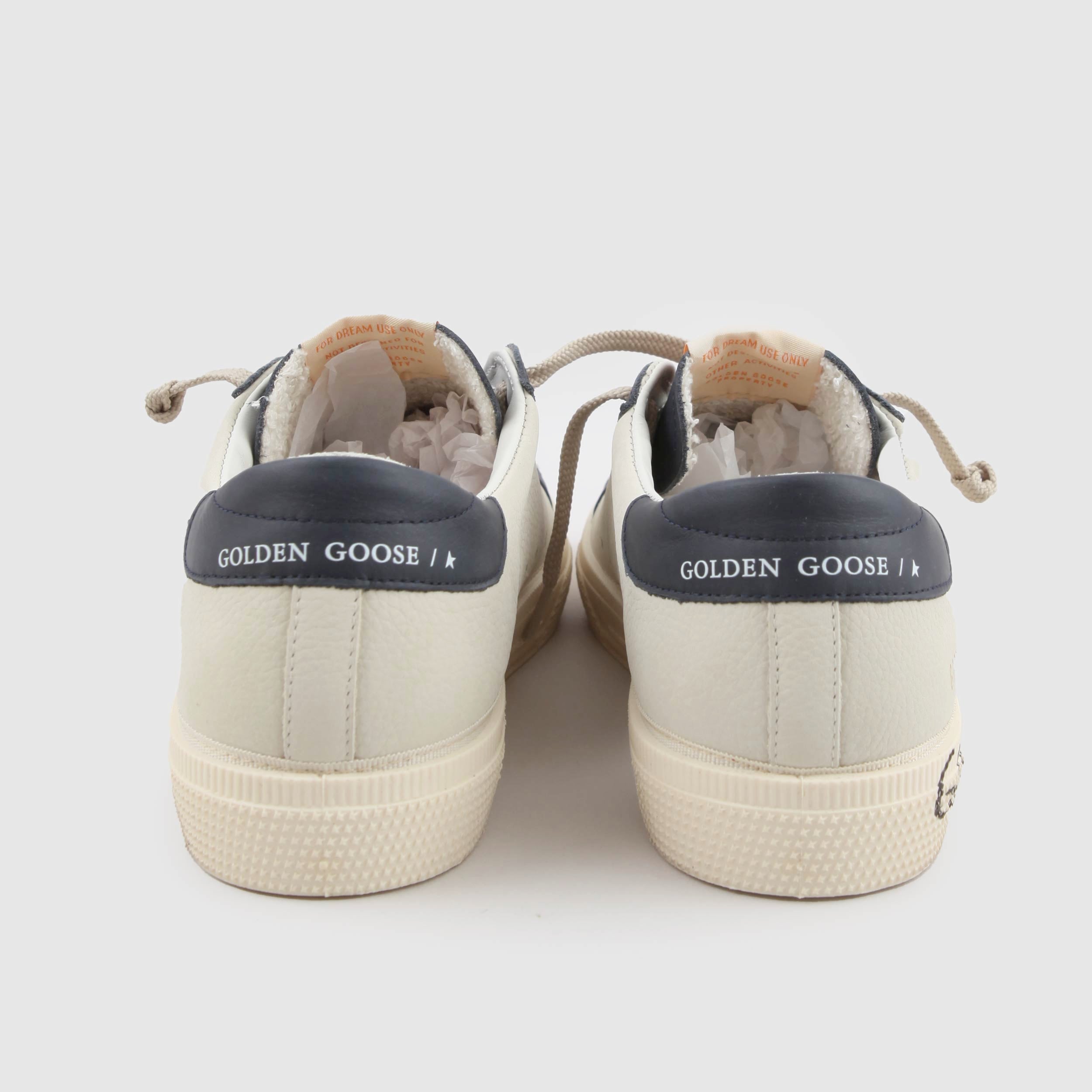 Sneakers Modello May Beige e Blu Firmate GOLDEN GOOSE
