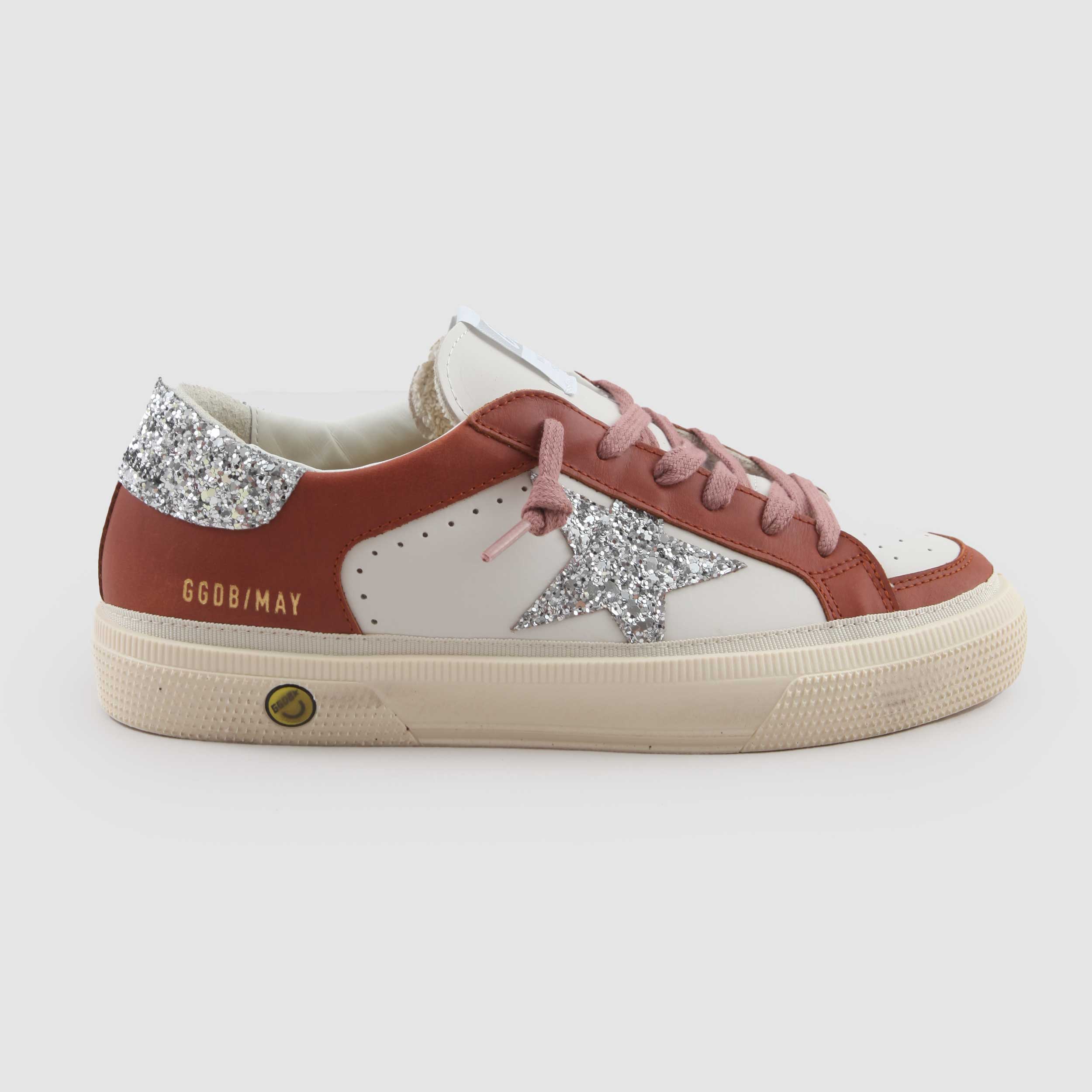 Sneakers Bianche e Rosse May Firmate GOLDEN GOOSE