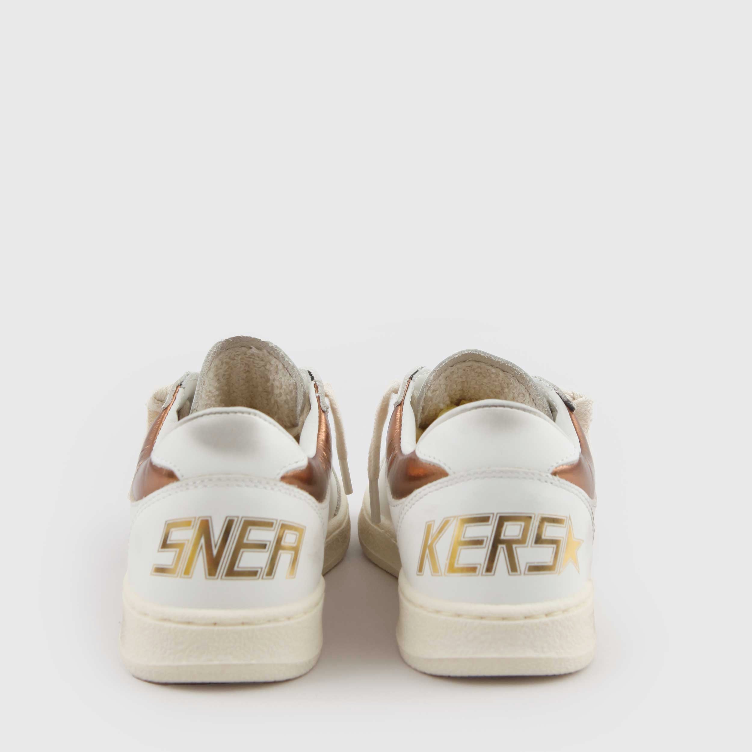 Sneakers Ball Star White Gold Glitter By GOLDEN GOOSE
