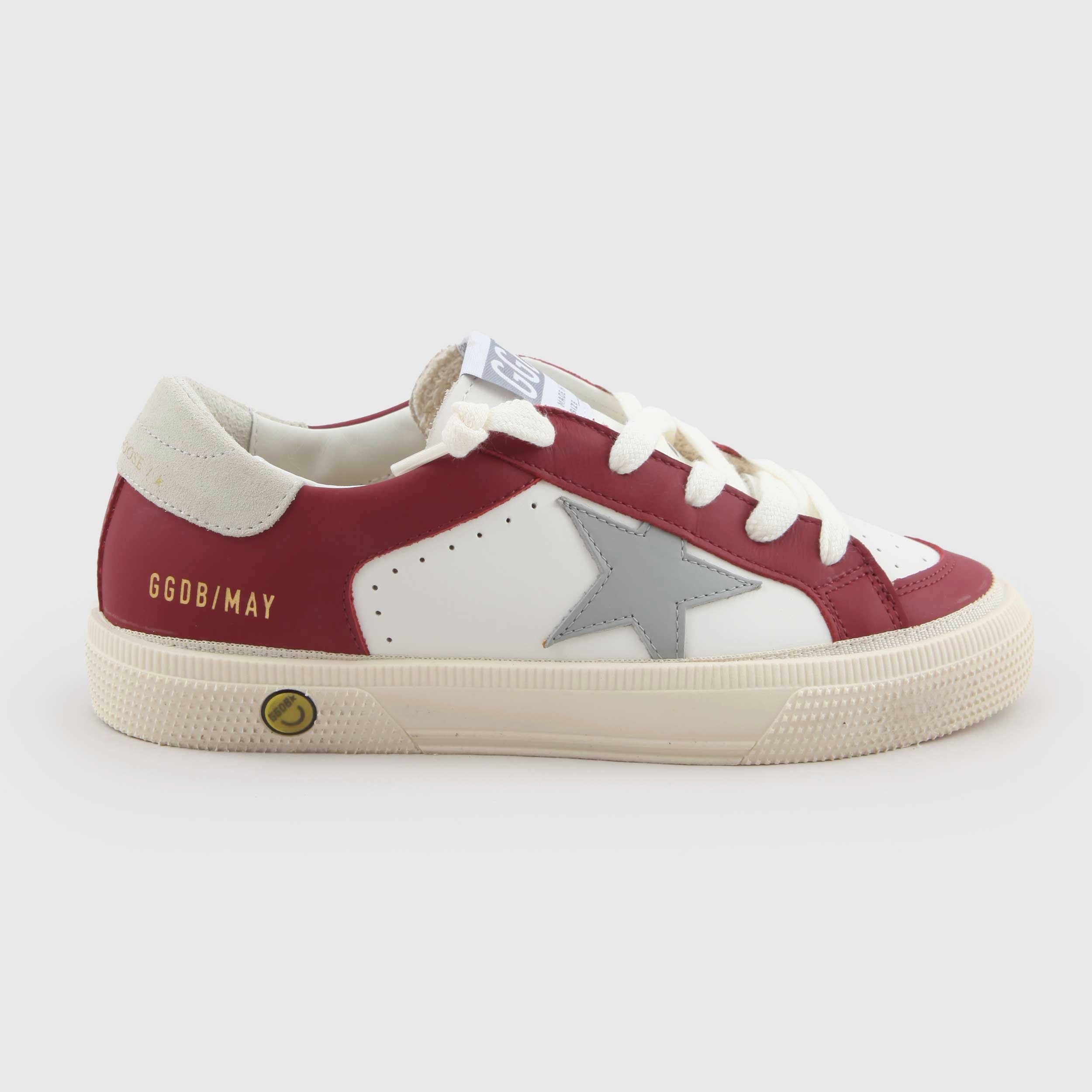 Sneakers May Rossa Stella Grigia By GOLDEN GOOSE