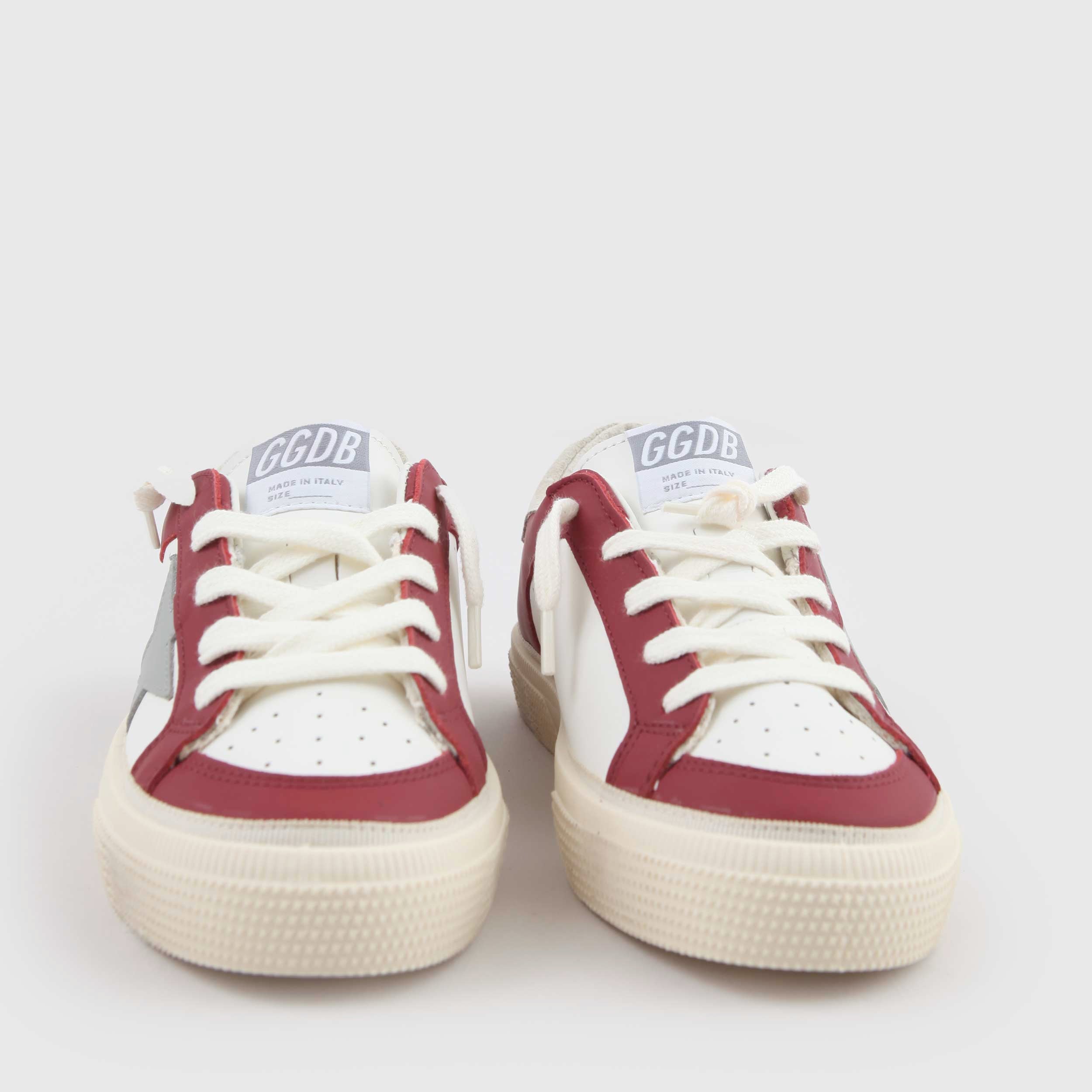 Sneakers May Rossa Stella Grigia By GOLDEN GOOSE