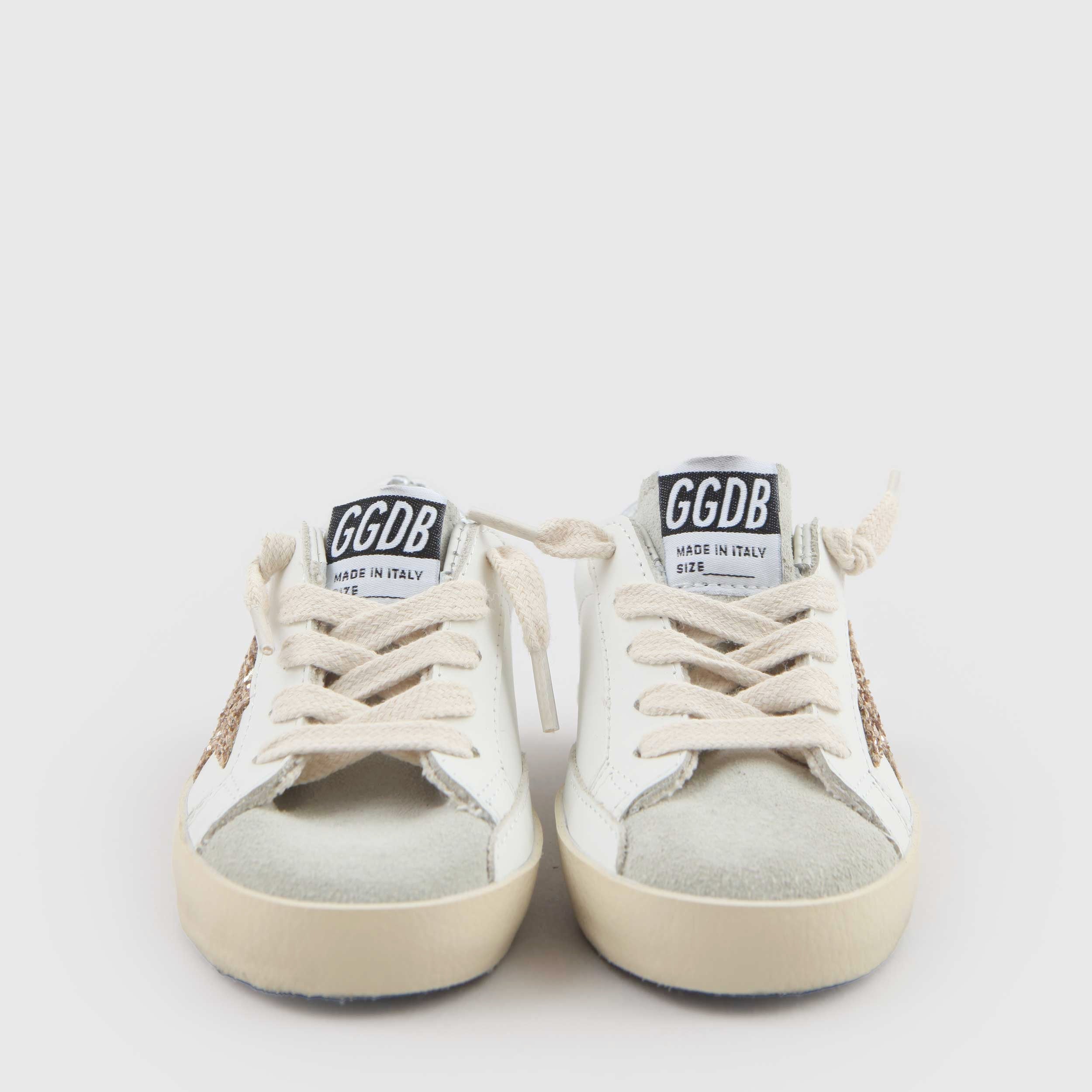 Sneakers Super Star Bianca Glitterata By GOLDEN GOOSE