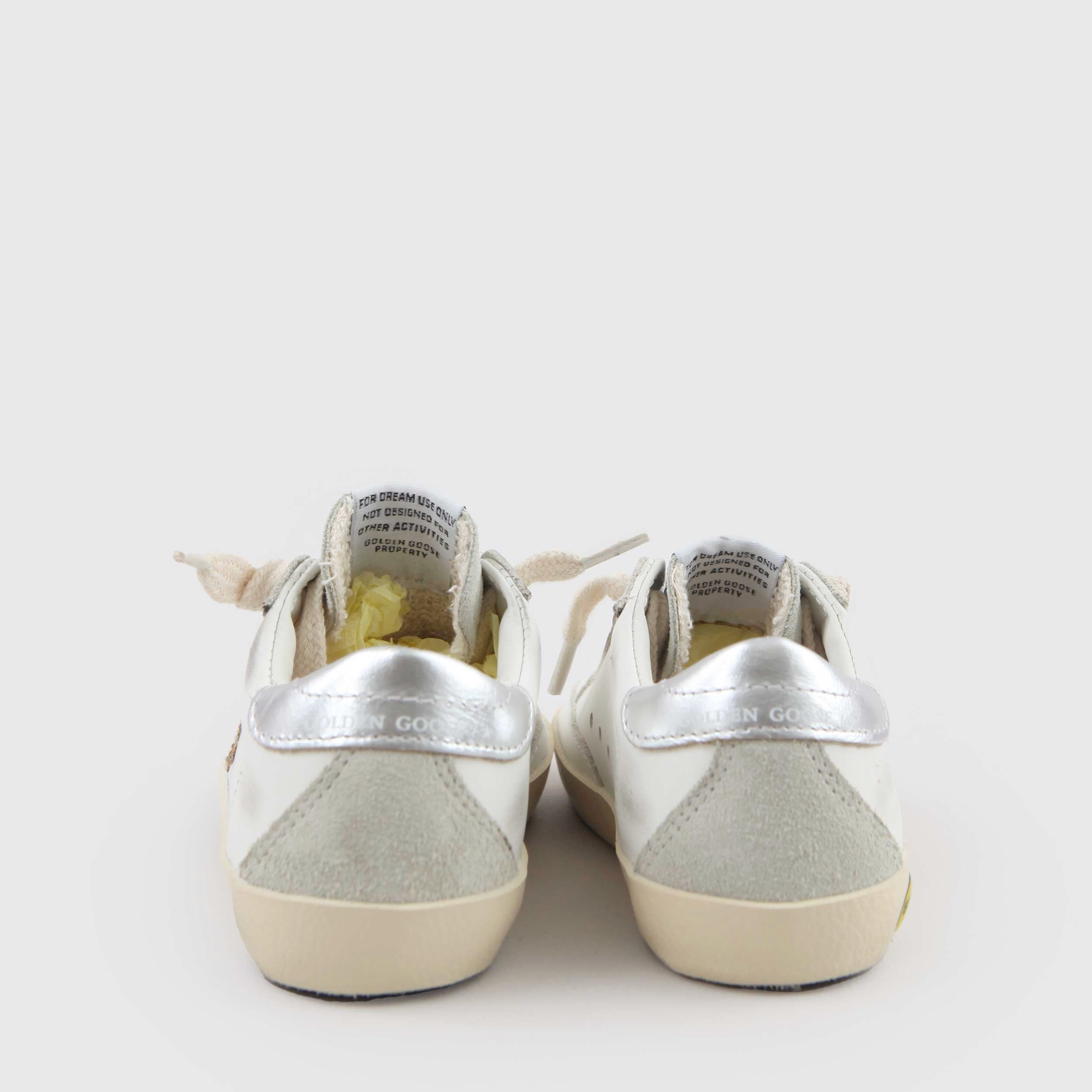 Super Star White Glitter Sneakers By GOLDEN GOOSE