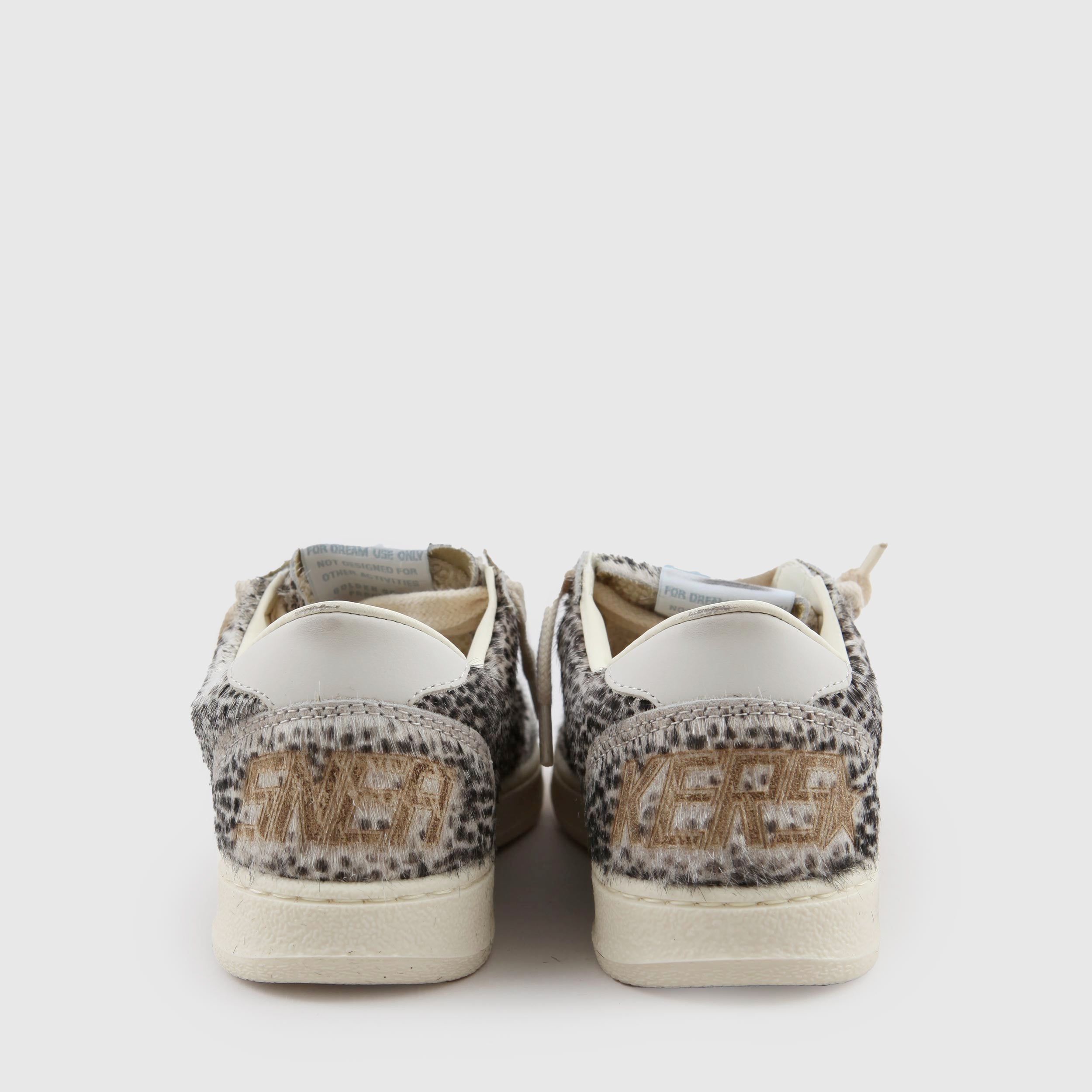 Ball Star Leopardate Sneakers White and Black By GOLDEN GOOSE