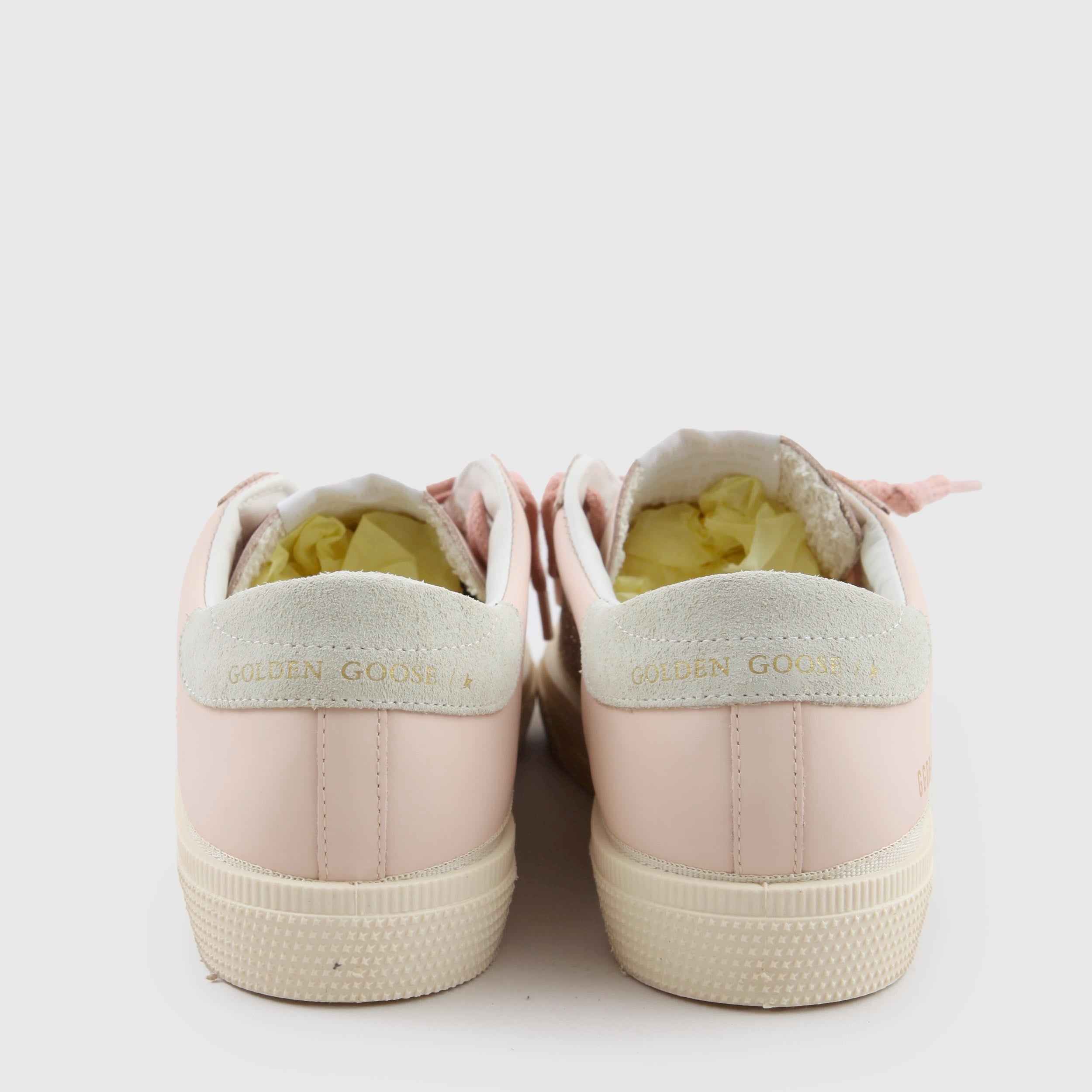 May Sneakers in Pink Glitter Leather By GOLDEN GOOSE