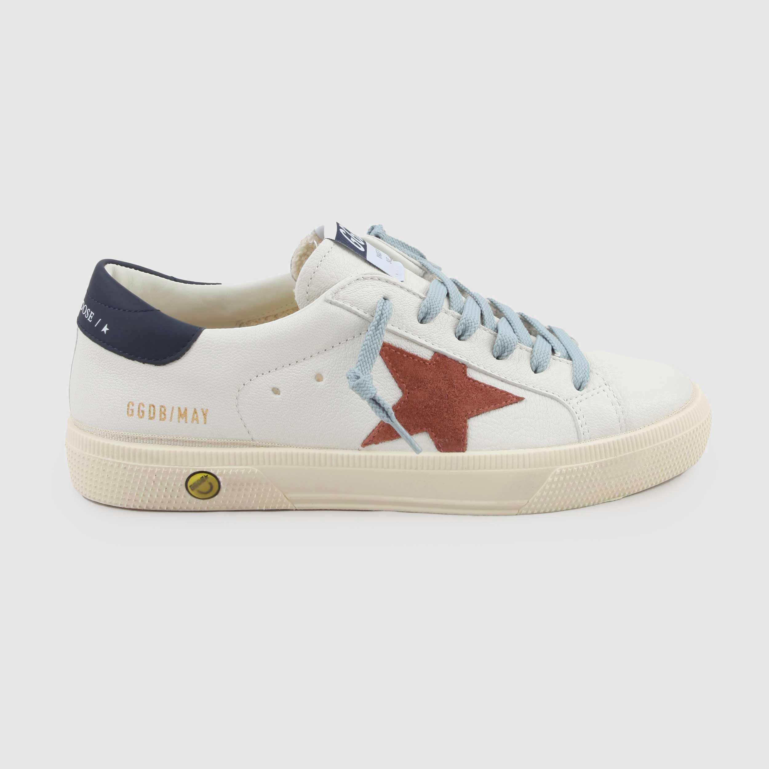 Sneakers Bianca e Blu Modello May Firmata GOLDEN GOOSE
