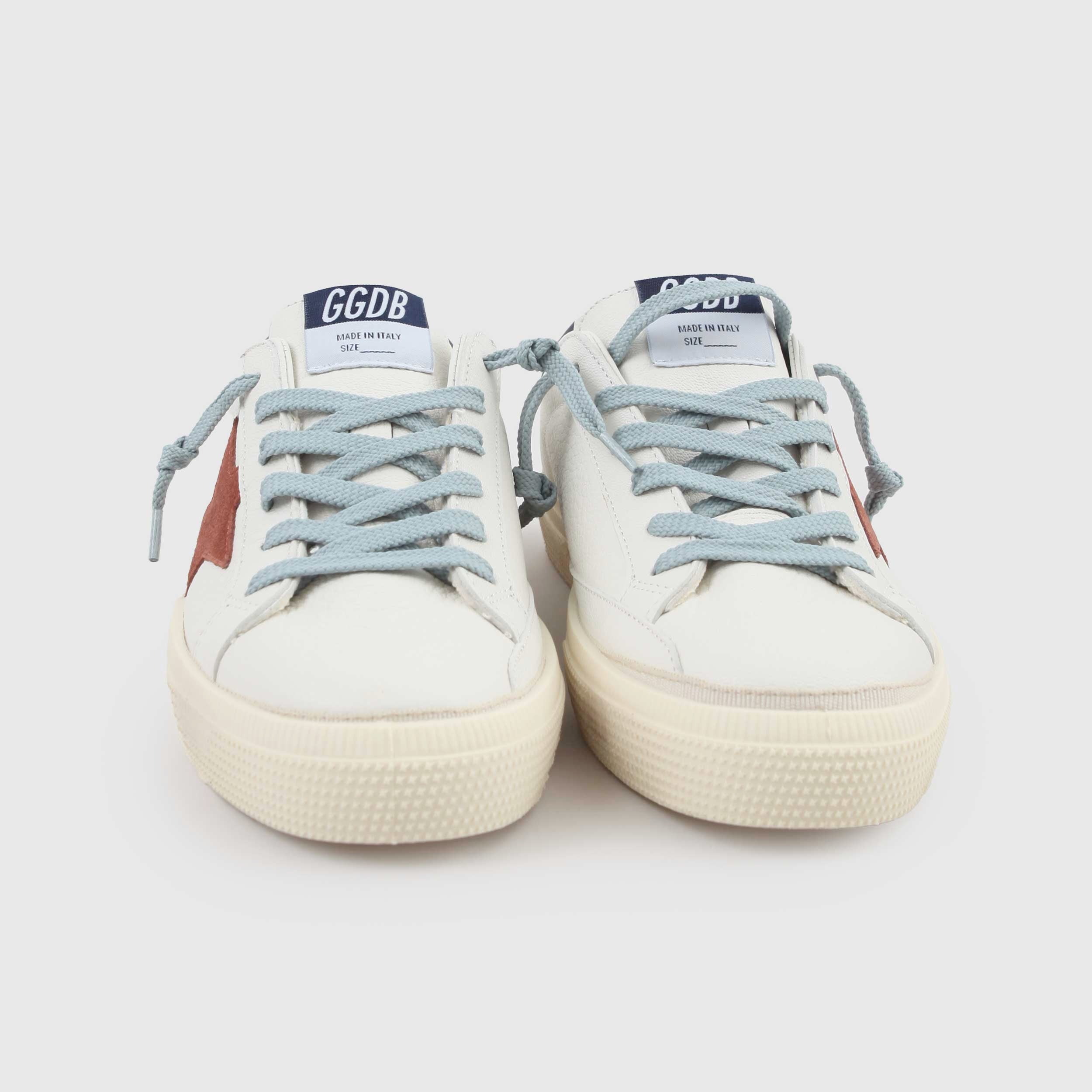 Sneakers Bianca e Blu Modello May Firmata GOLDEN GOOSE