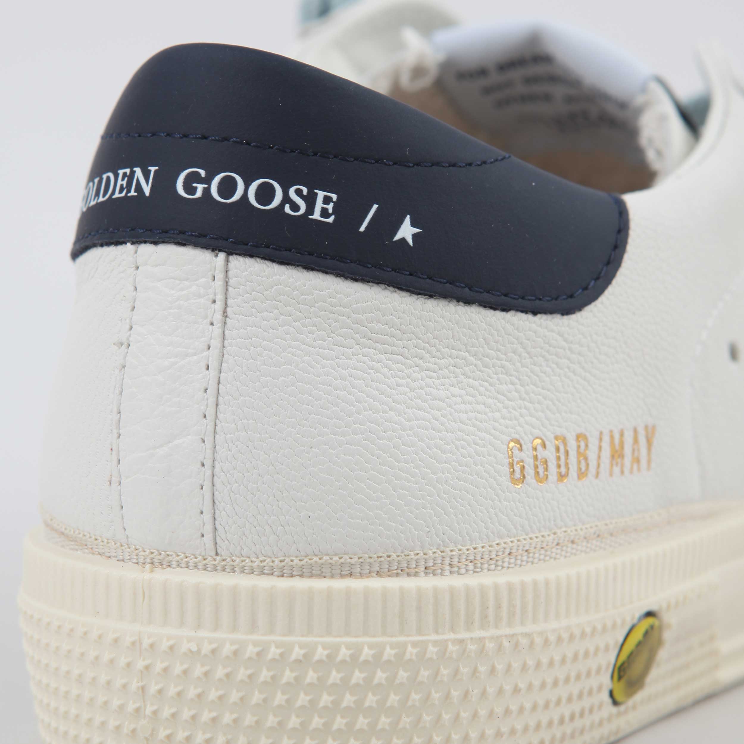 Sneakers Bianca e Blu Modello May Firmata GOLDEN GOOSE