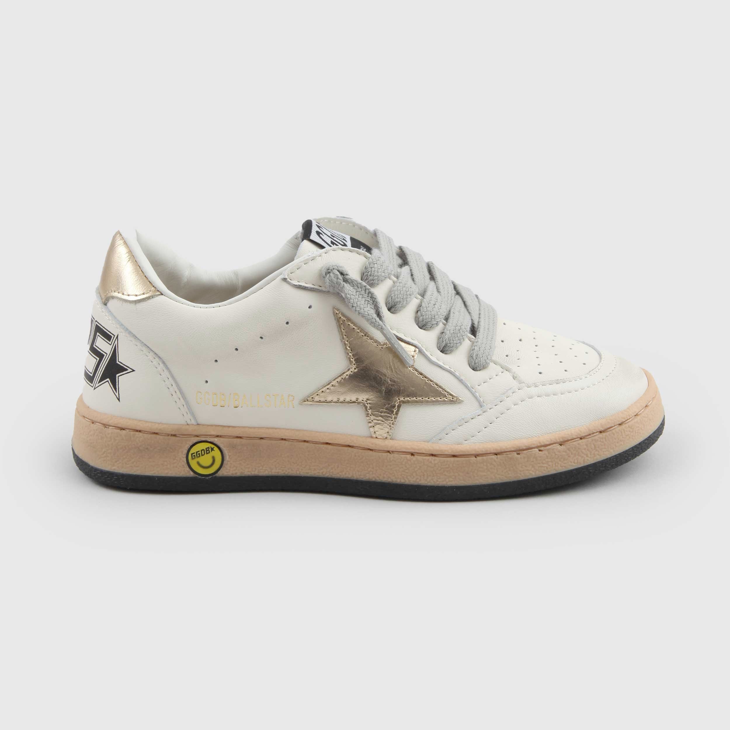 SNEAKER BALL STAR UNISEX BIANCA E ORO JUNIOR