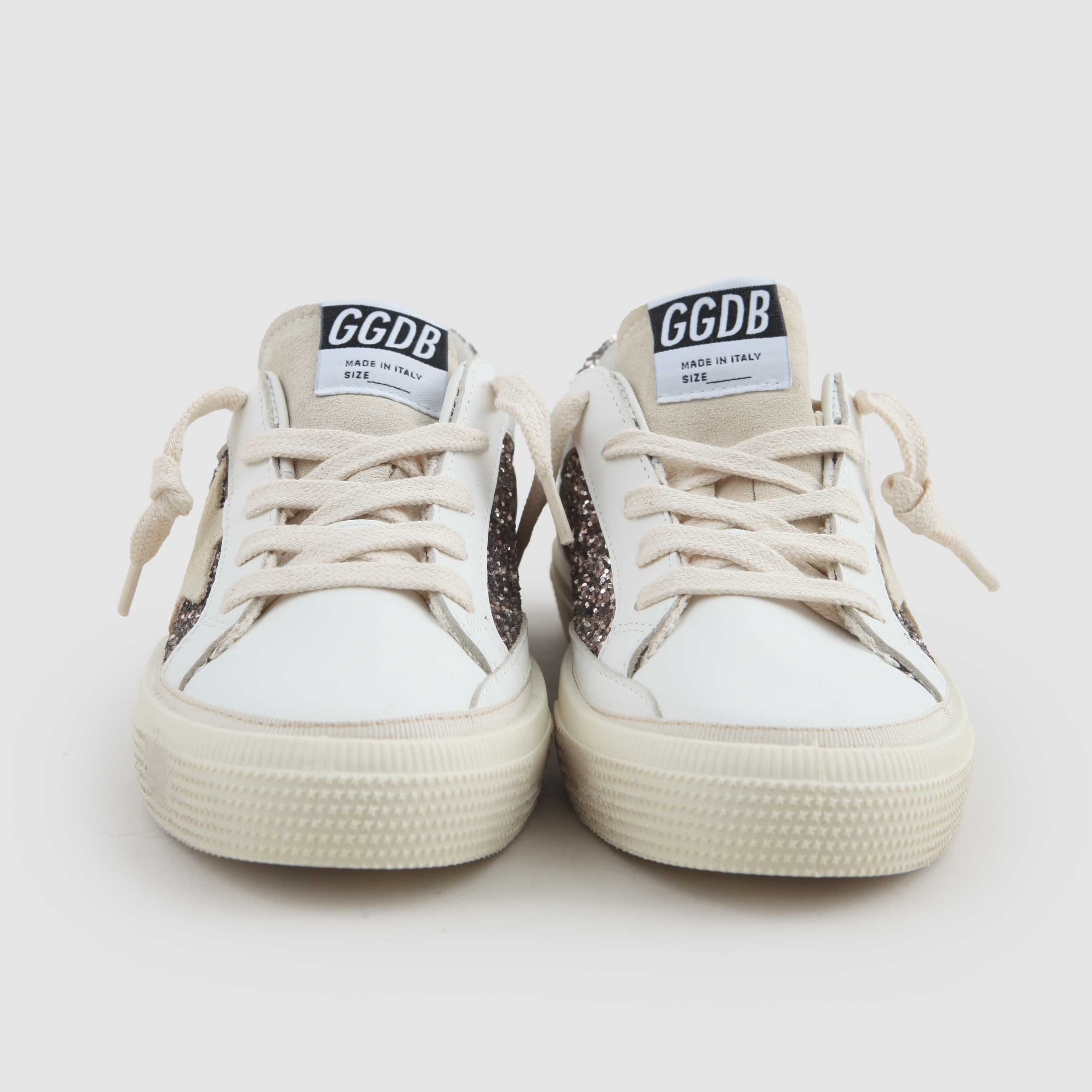 Sneakers May In Pelle Con Glitter Firmate GOLDEN GOOSE