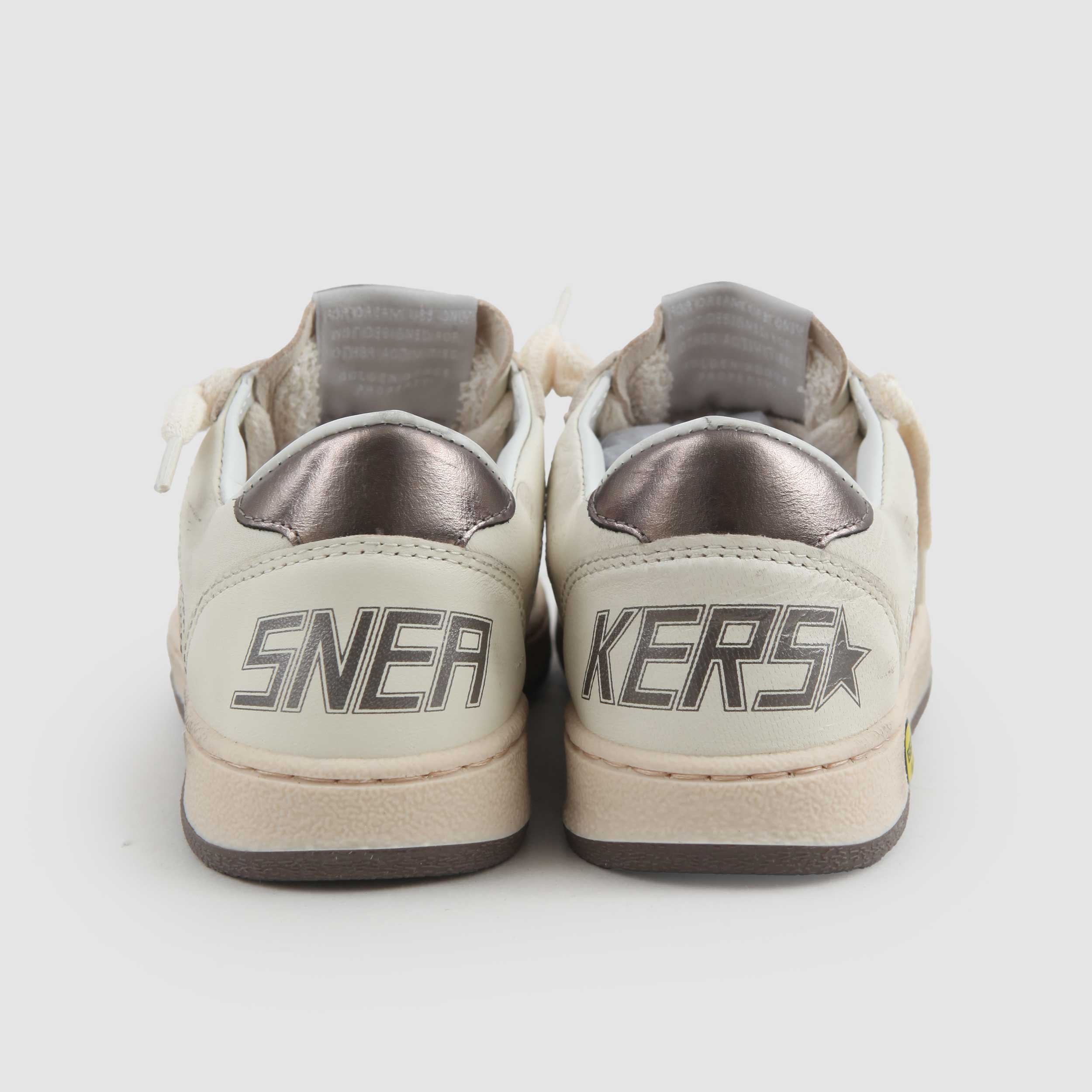 Sneakers Ball Star In Pelle Con Glitter Firmate GOLDEN GOOSE