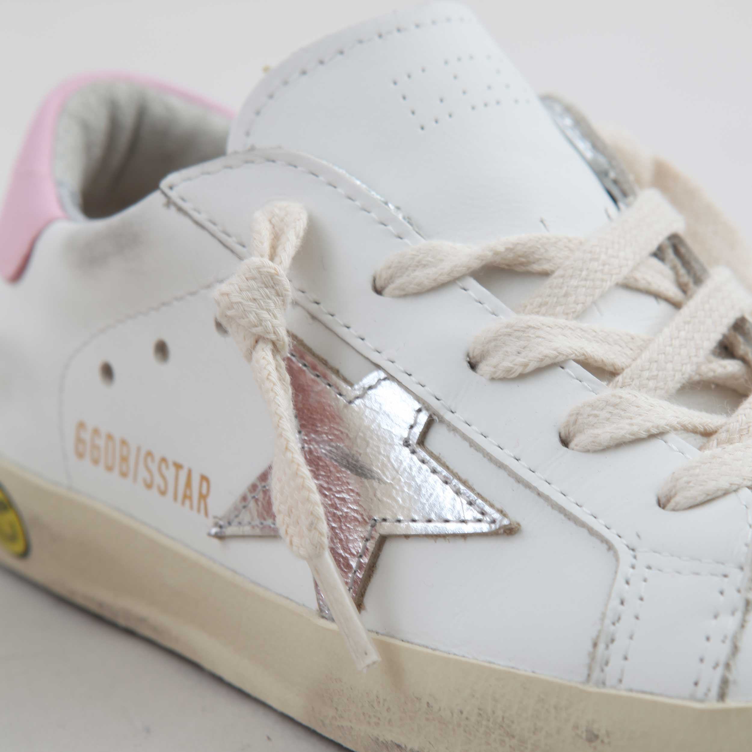 Sneaker sstar bianca, rosa e argento ragazza