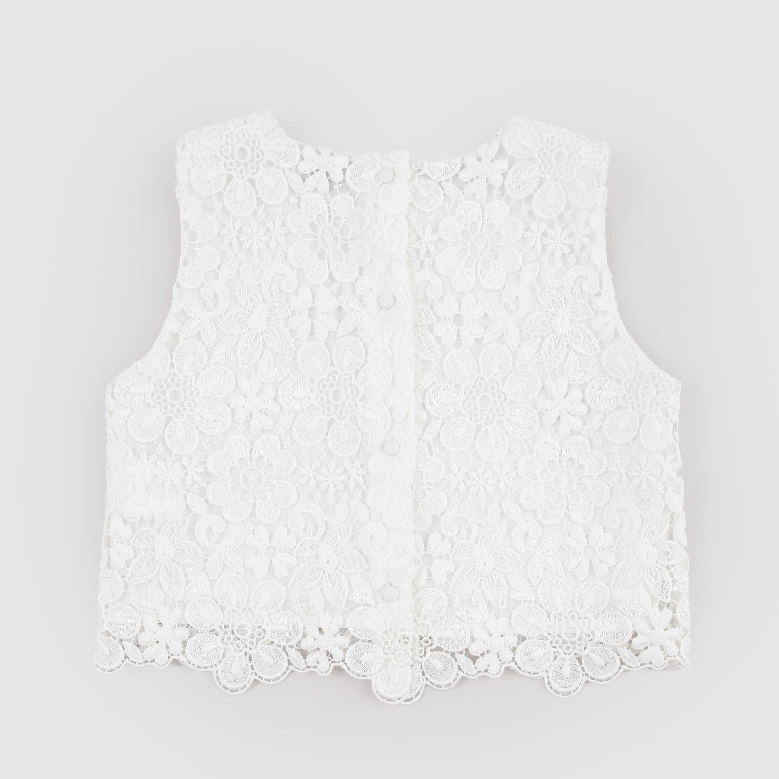 Top Smanicato con Pizzo Firmato JESURUM