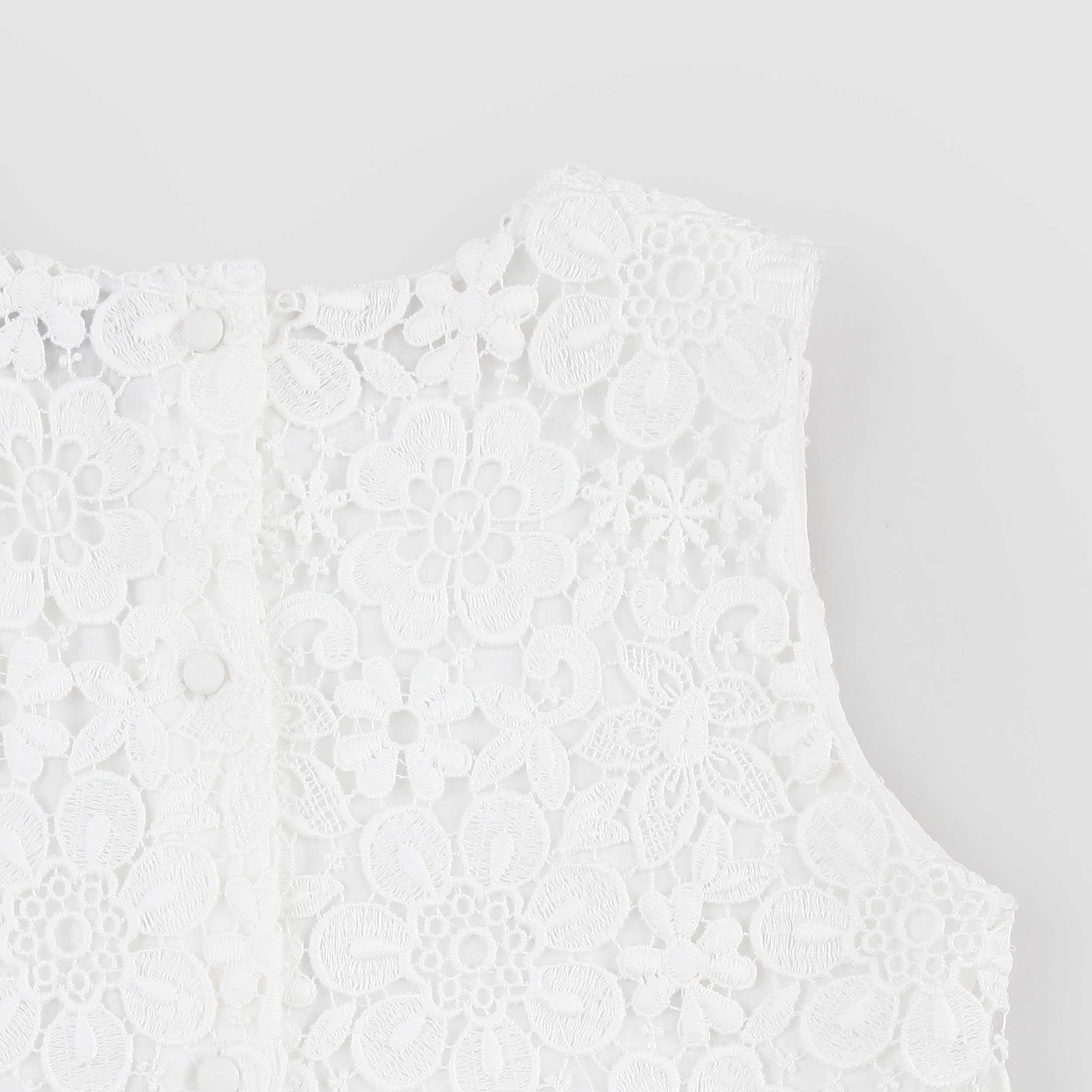 Top Smanicato con Pizzo Firmato JESURUM