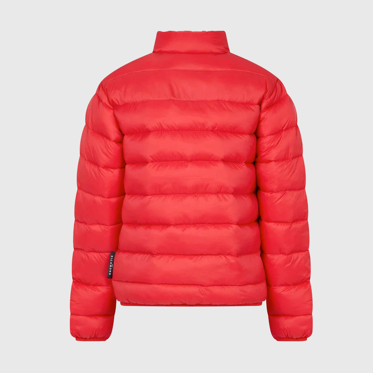 Red Down Jacket with Patch Logo for Boy JOHN RICHMOND
