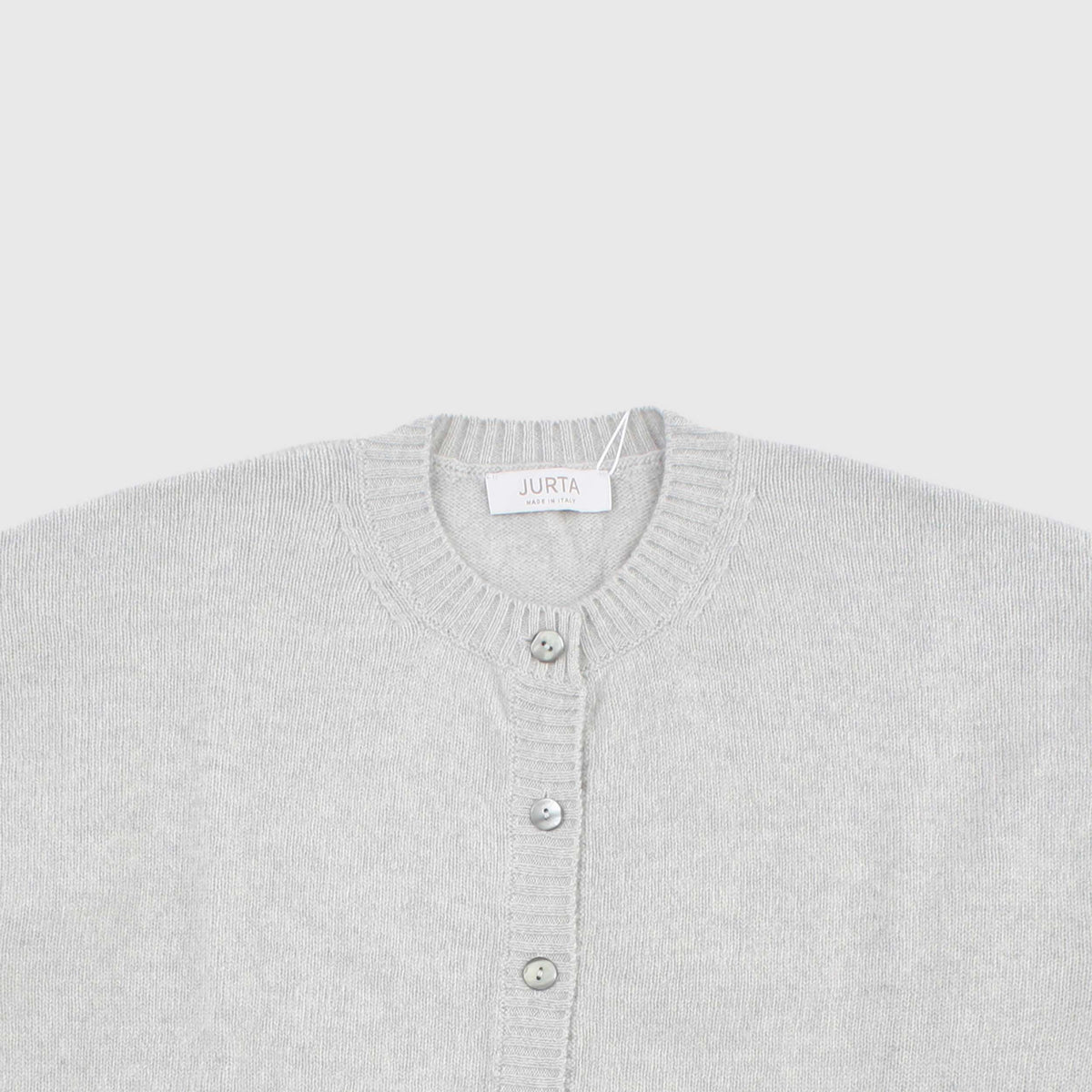 Light Grey Wool and Cashmere Cardigan for Girl by JURTA