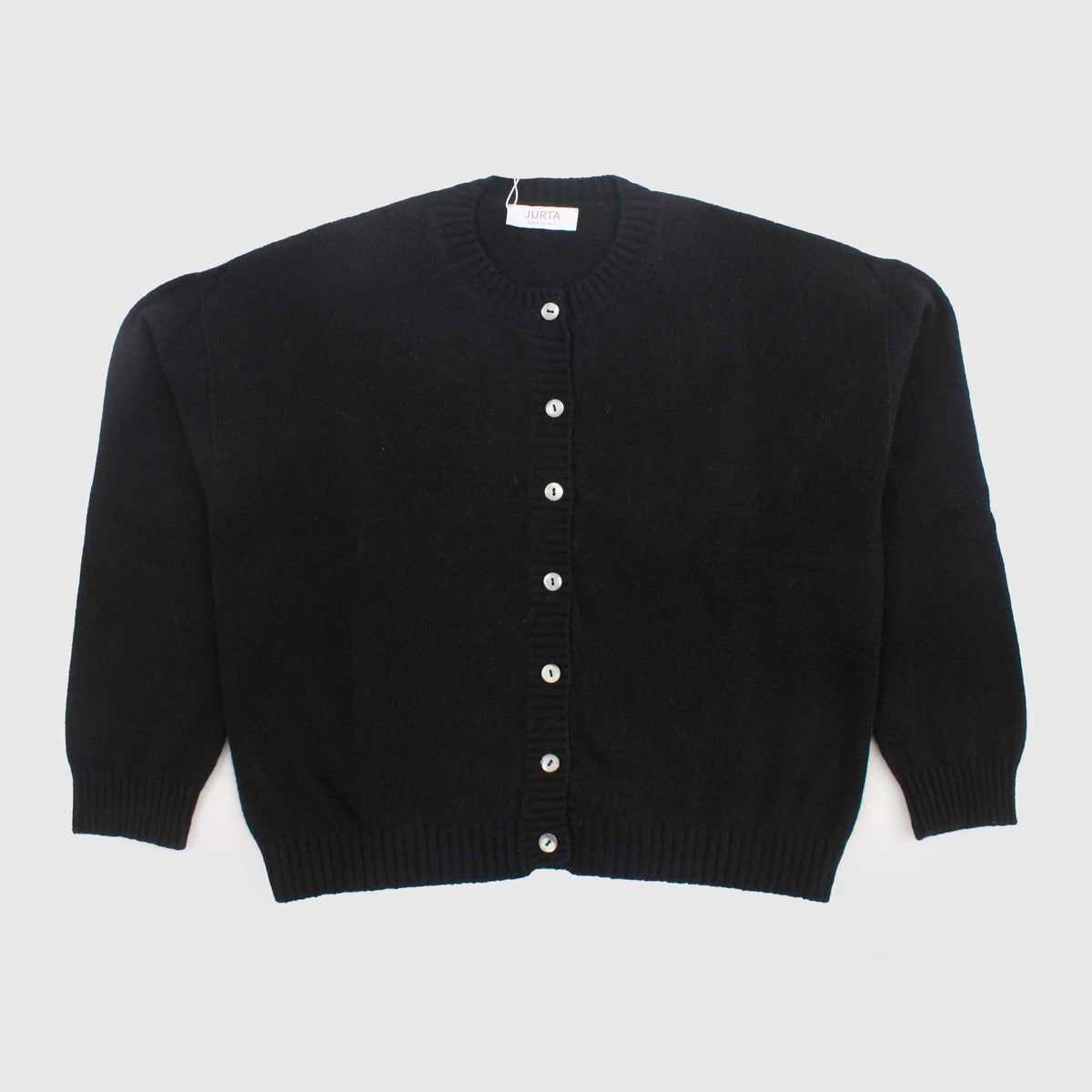 Cardigan Nero in Lana e Cachemire per Ragazza by JURTA