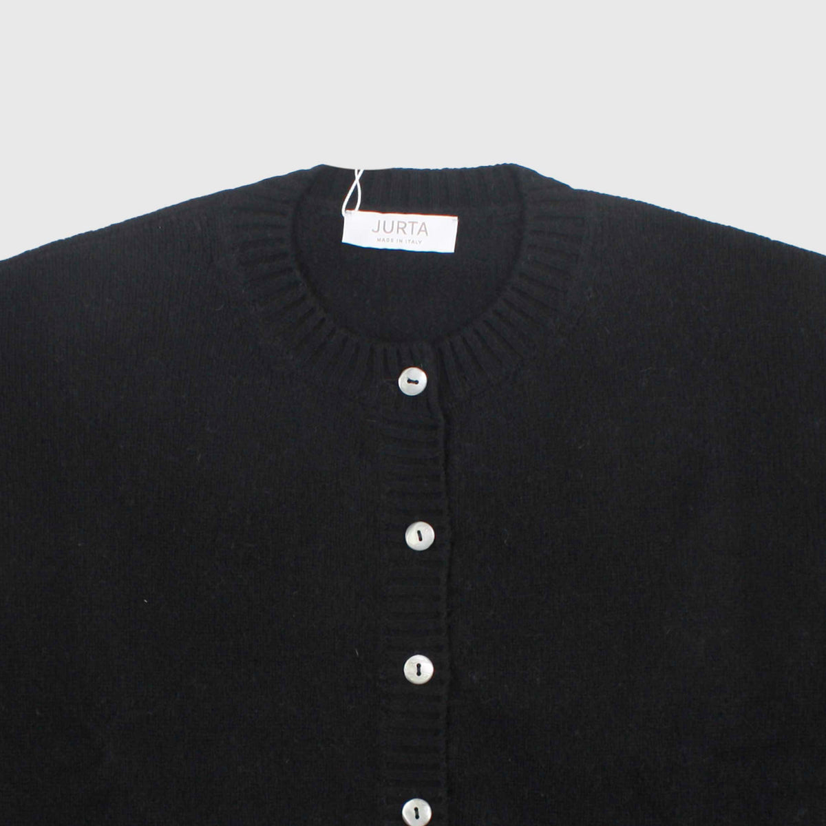 Cardigan Nero in Lana e Cachemire per Ragazza by JURTA