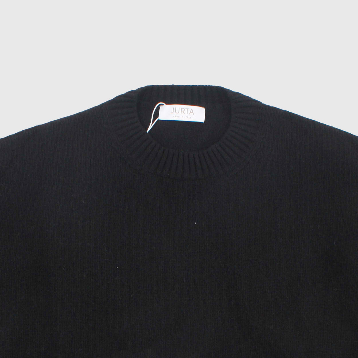 Black Merino Wool Pullover for Girls Signed JURTA