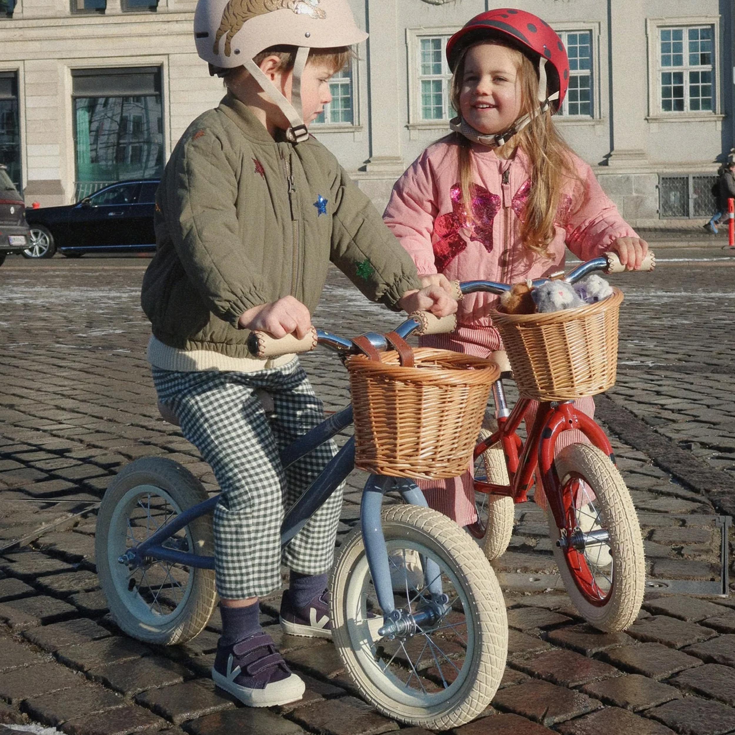 Bicicletta Blu e Beige Con Cestino Firmata KONGES SLOJD