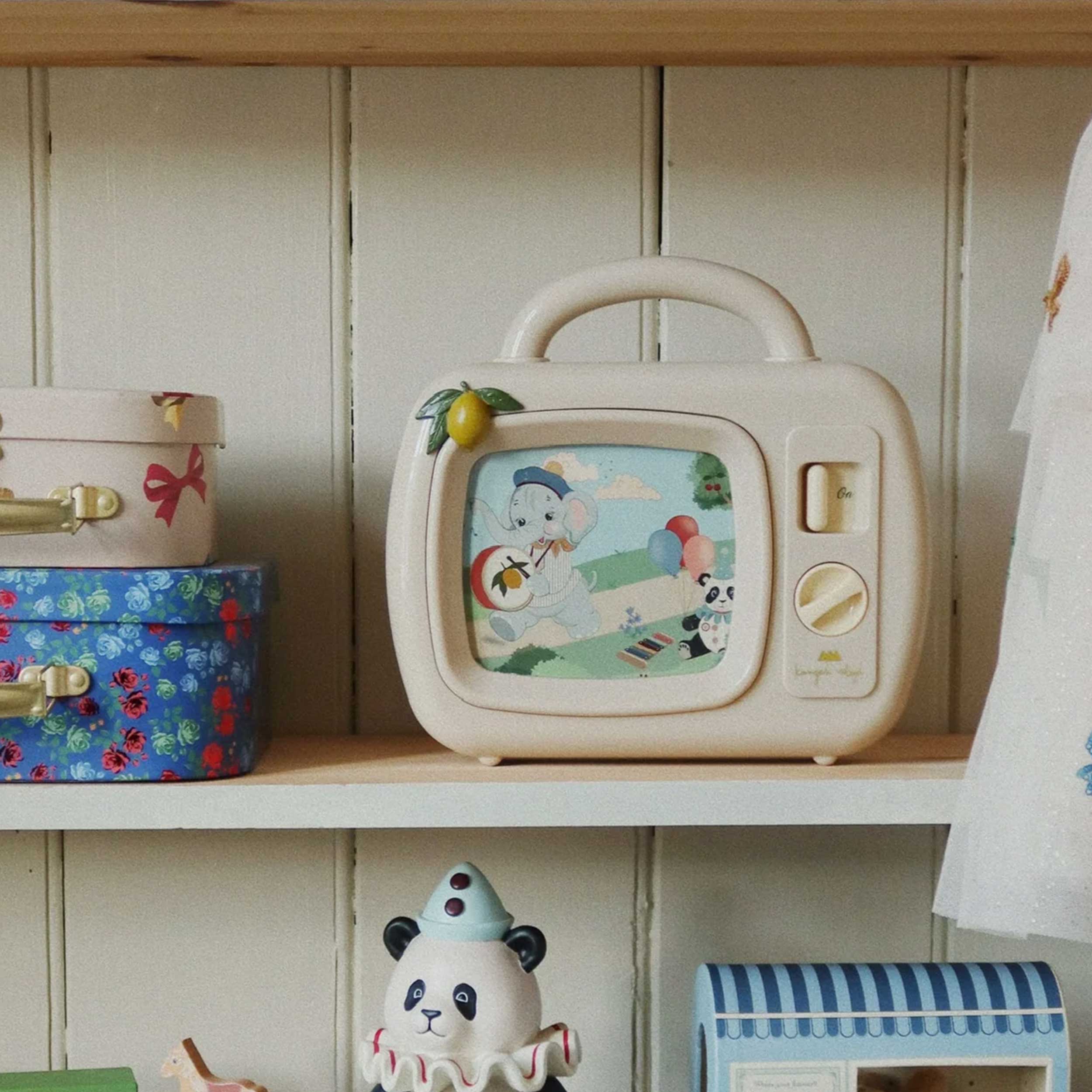 Piccola Tv Giocattolo Melody Beige Firmata KONGES SLOJD