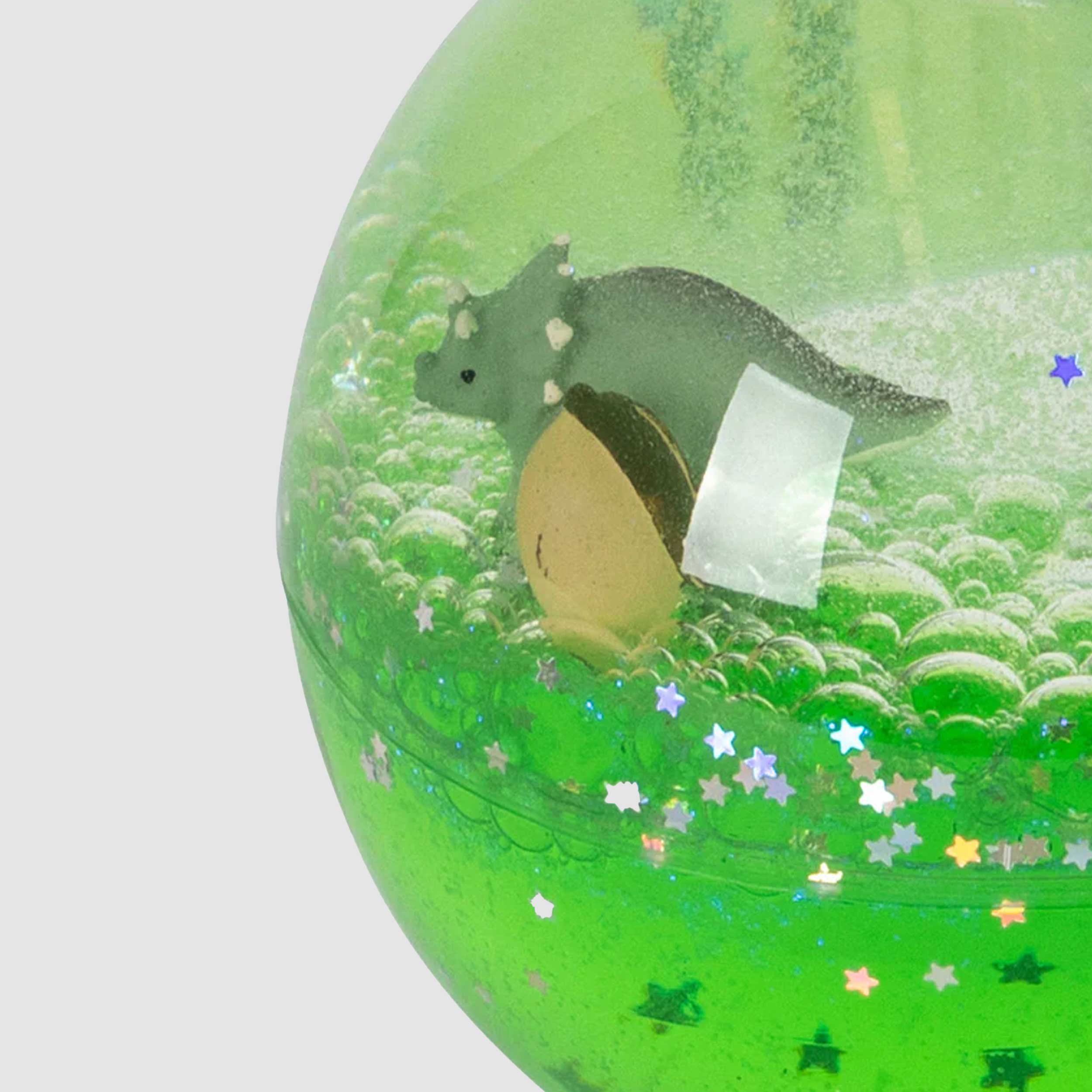 Palla In Plastica Con Acqua Verde E Glitter Firmata KONGES SLOJD