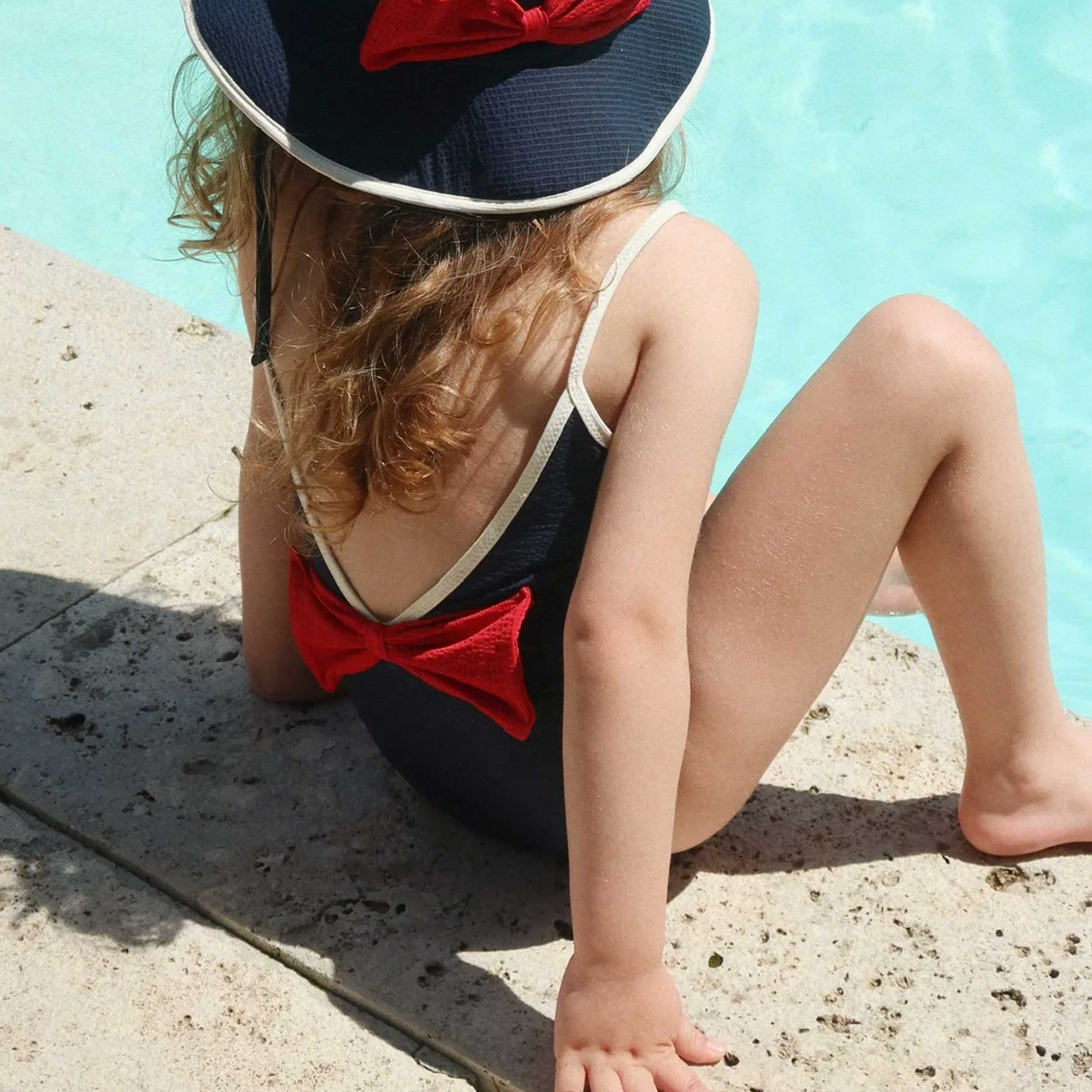 KONGES SLOJD One-Piece Swimsuit with Straps in Blue